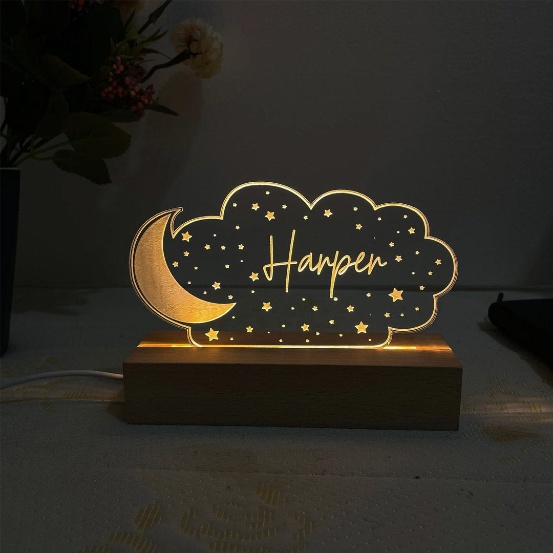 Custom Night Light Moon Star