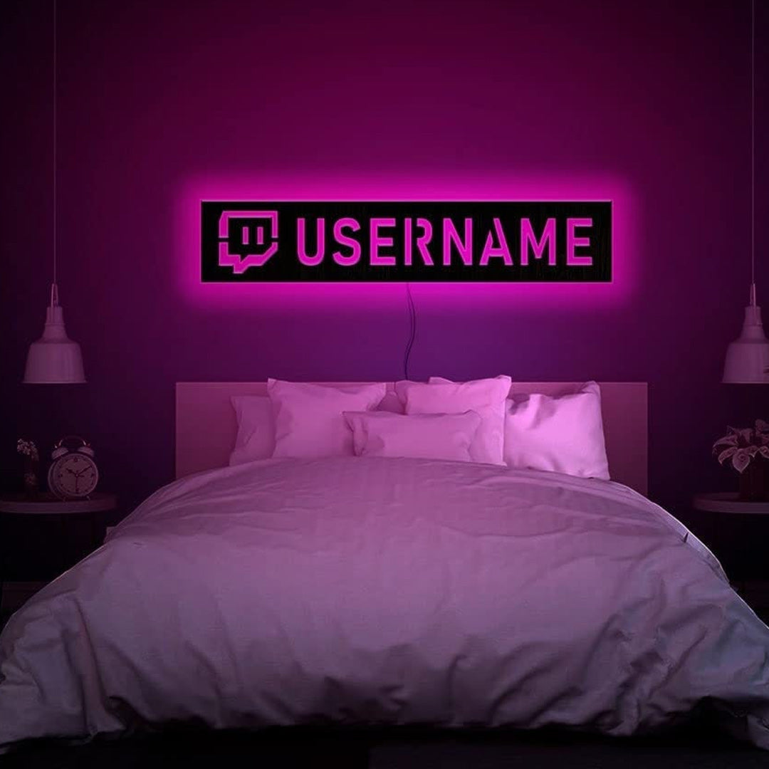 Nombre de usuario personalizado Gamer Tag Night Light