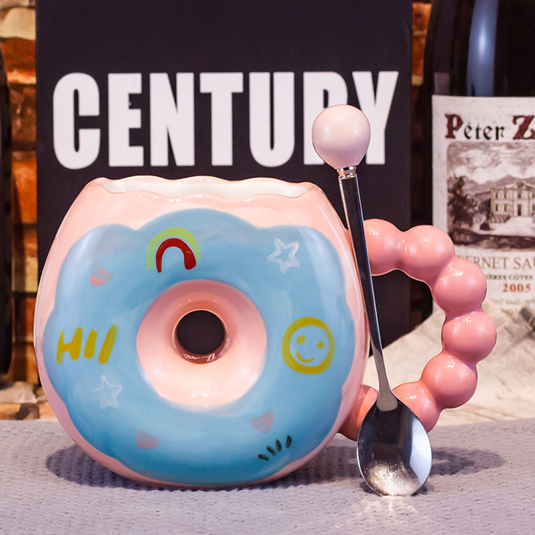 Taza de cerámica de rosquilla