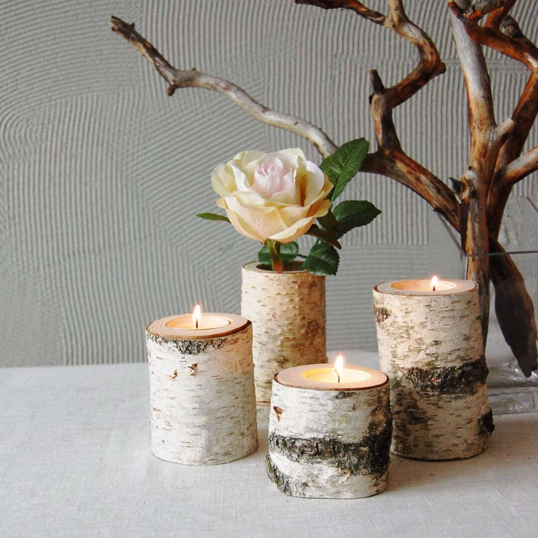 Birch Branch Candle Holders