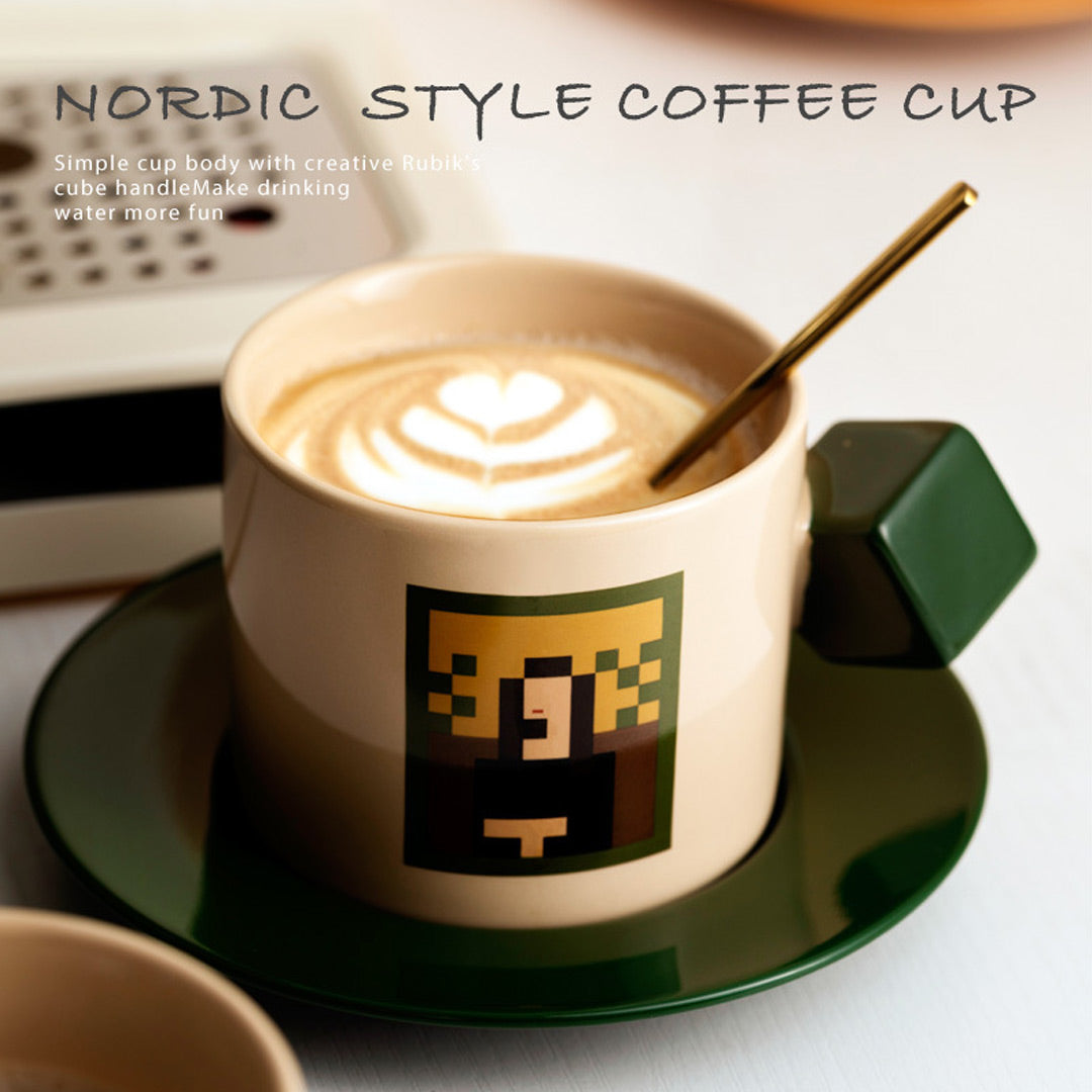 Set di tazze da caffè Pixel Art