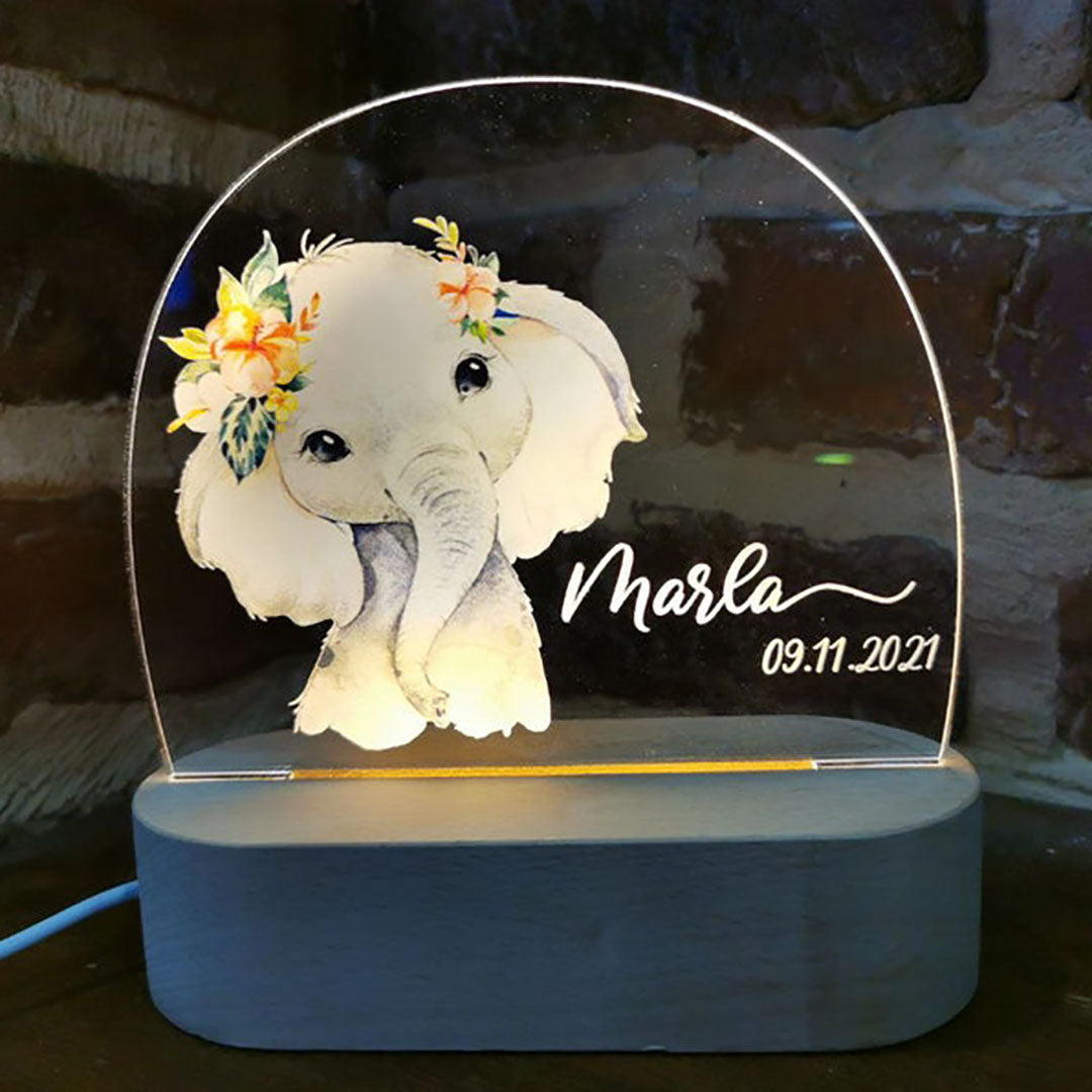 Lámpara de noche de bebé personalizada