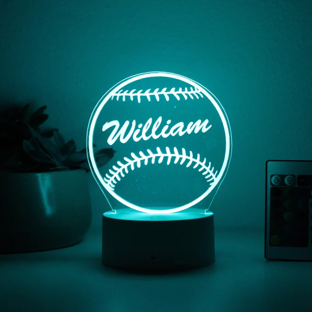 Luce notturna personalizzata da baseball