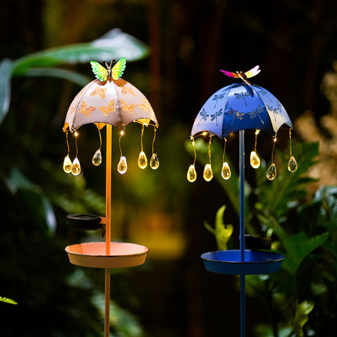 Umbrella Solar Light with Bird Feeder