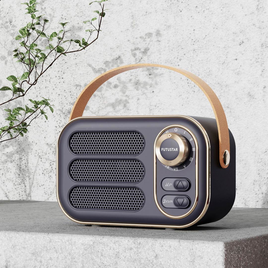 Altavoz Bluetooth inalámbrico portátil retro