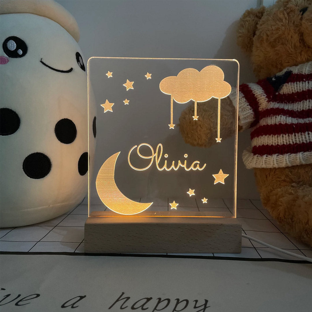 Customized Wood Base Night Light