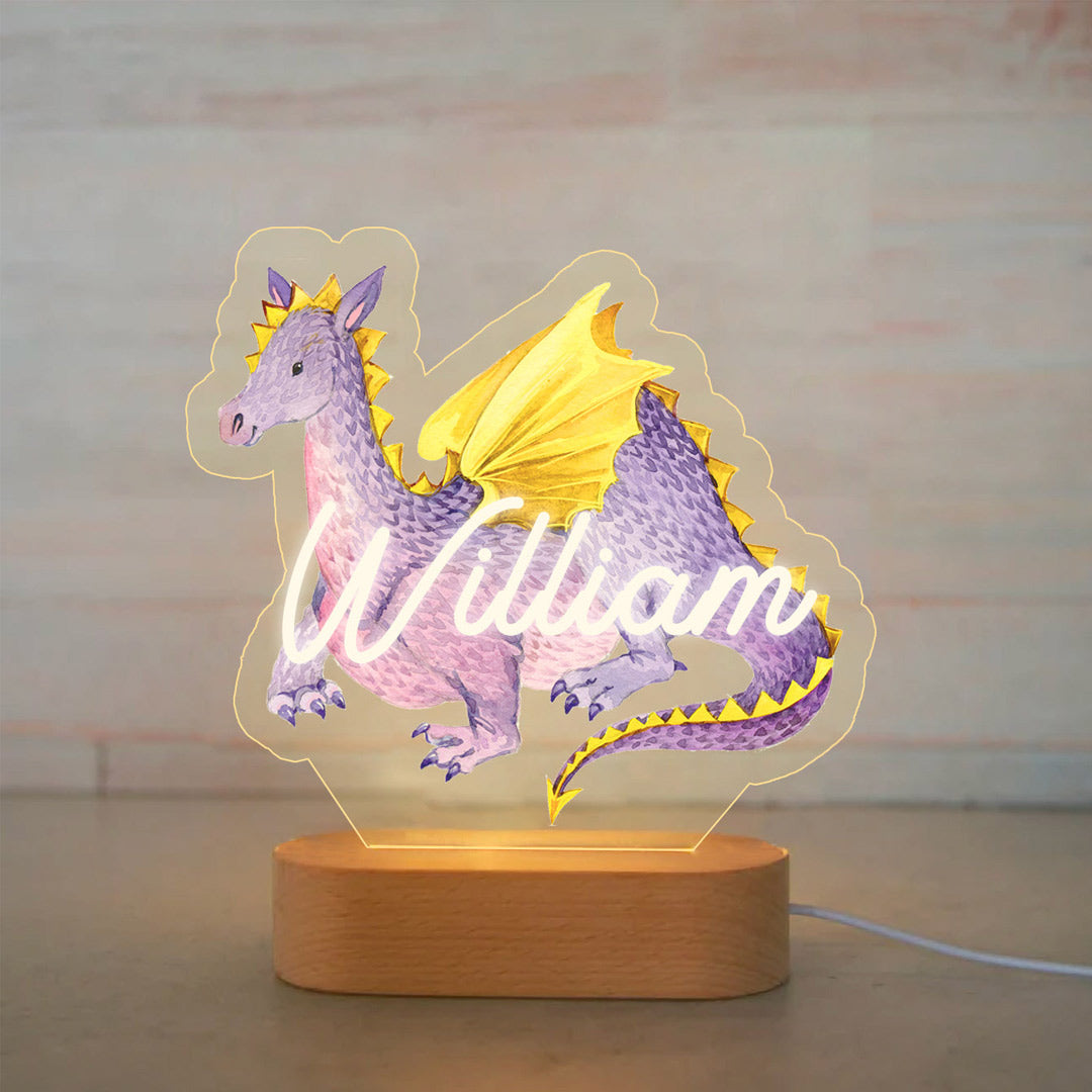 Personalized Dinosaur Night Lights