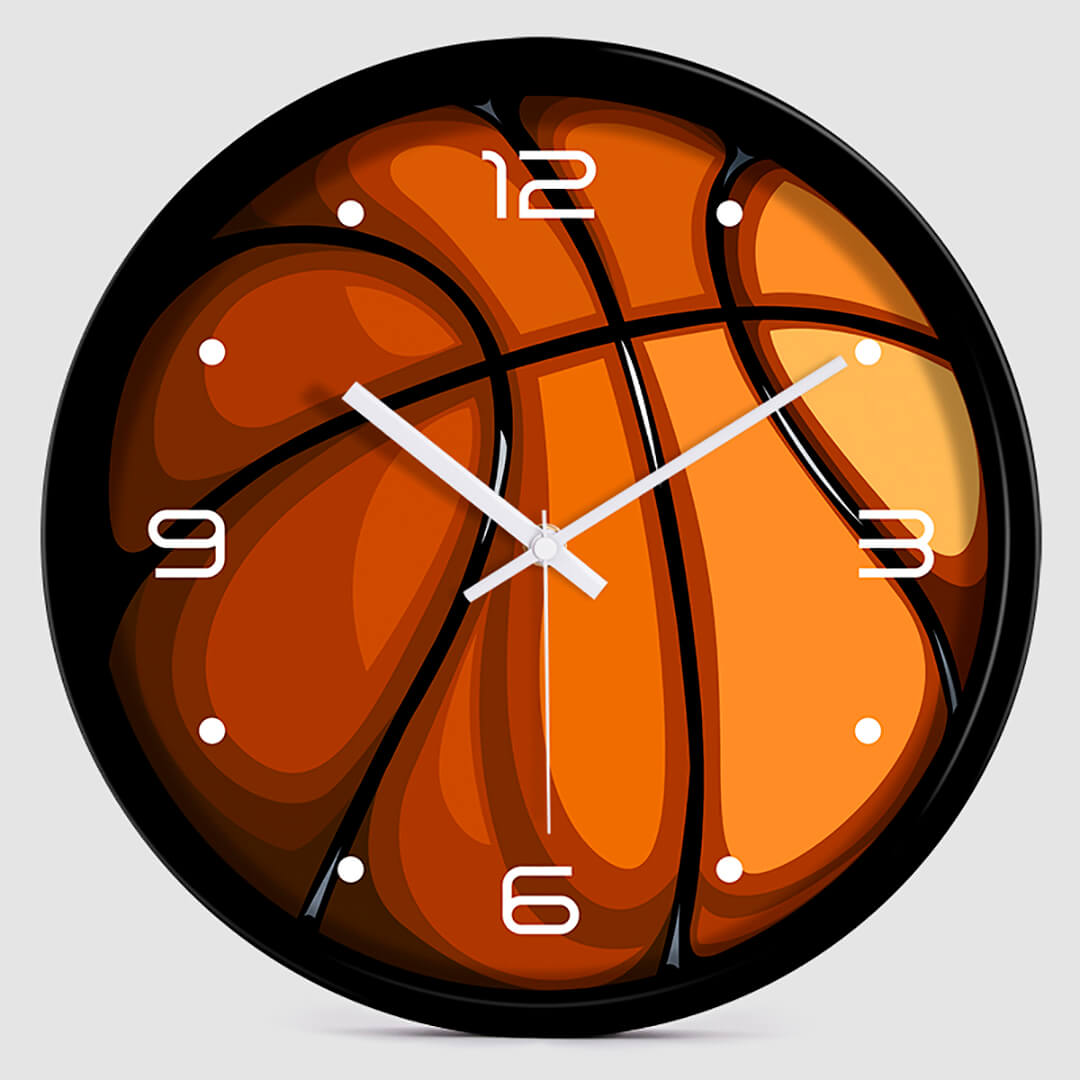 reloj de pared de baloncesto creativo