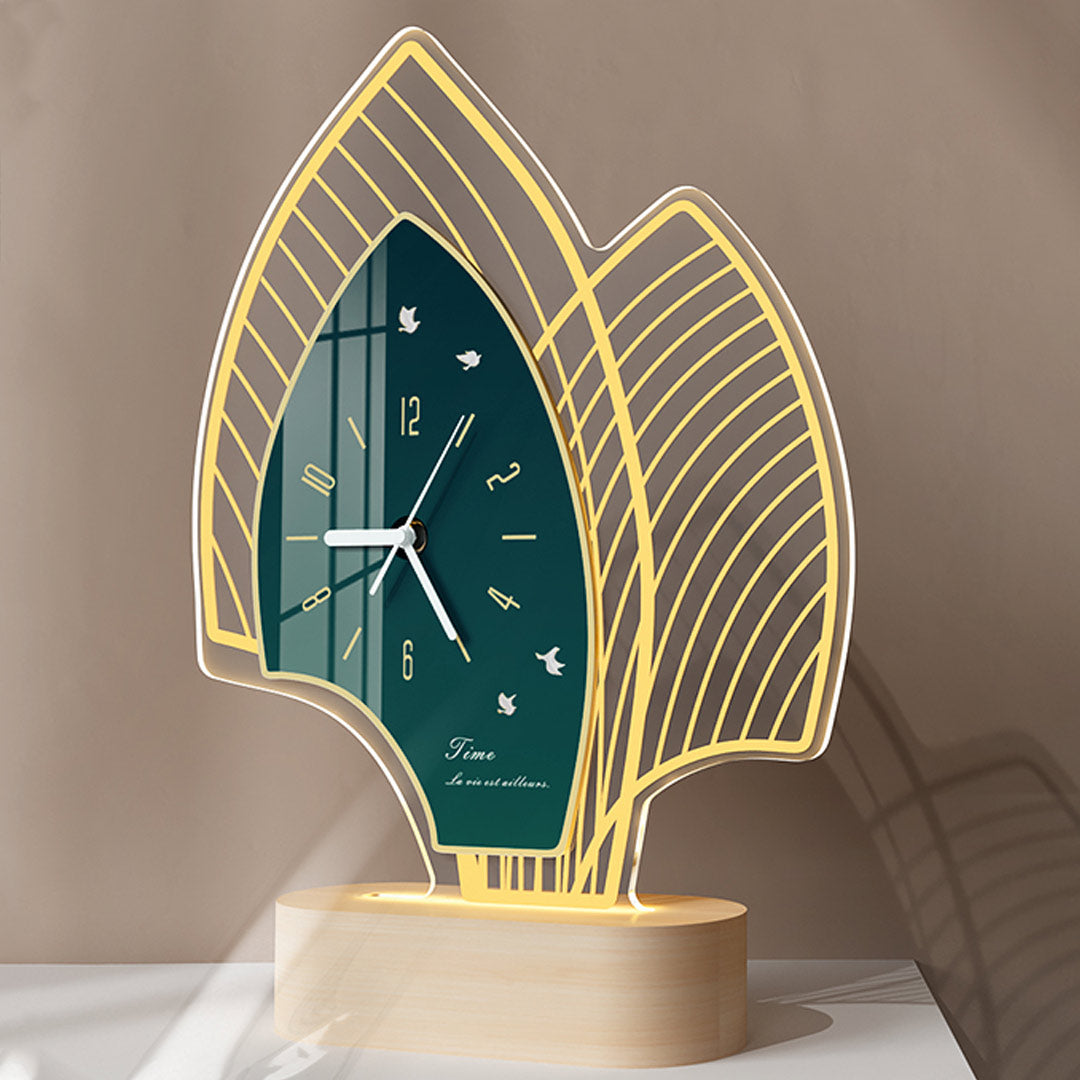 Lampada da scrivania creativa con orologio