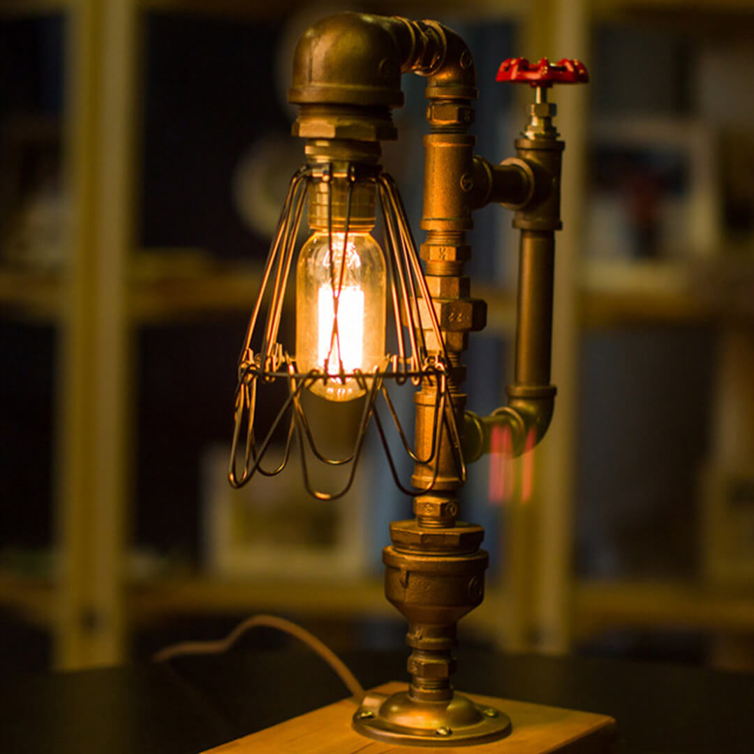 Retro Art Water Pipe Table Lamp