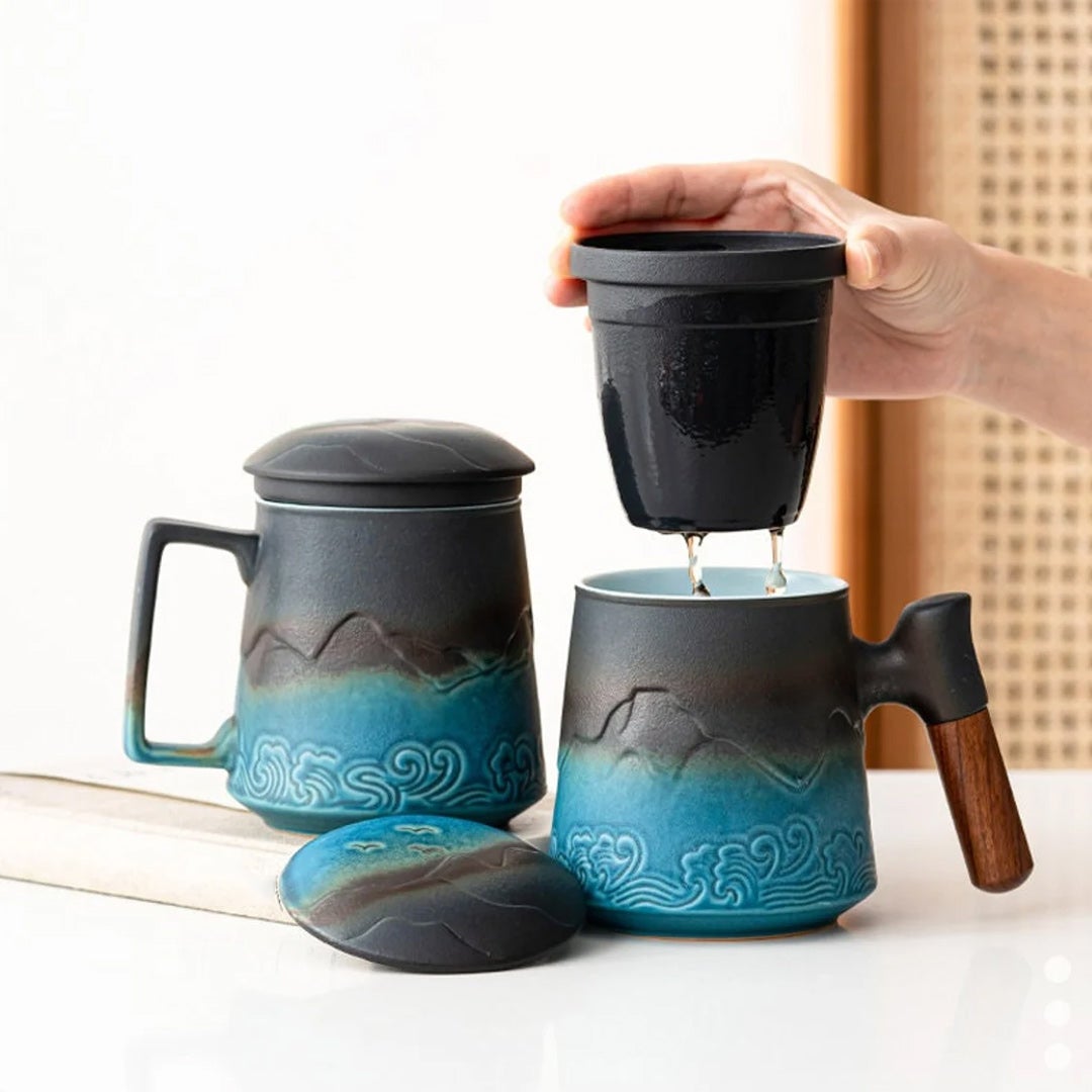 Tazza da tè in ceramica con infusore