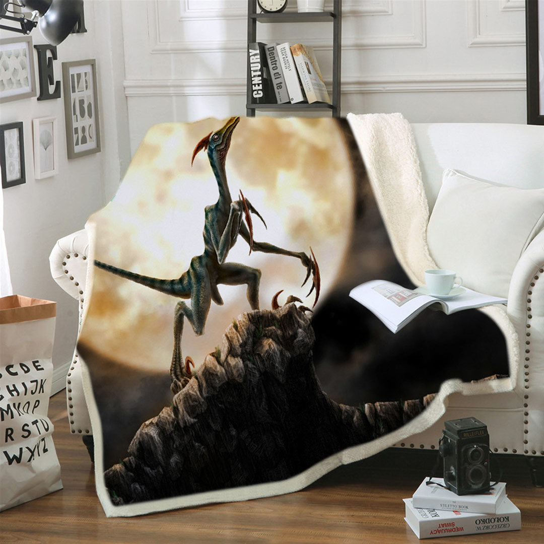Couverture molletonnée dinosaure