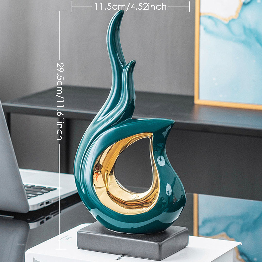 Estatua de cerámica de arte abstracto moderno