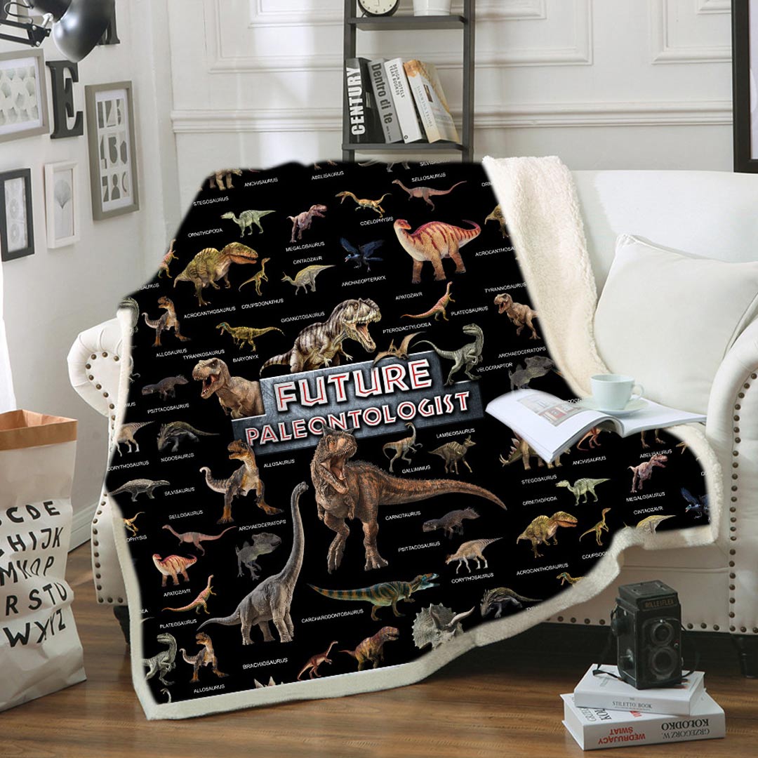 Couverture molletonnée dinosaure