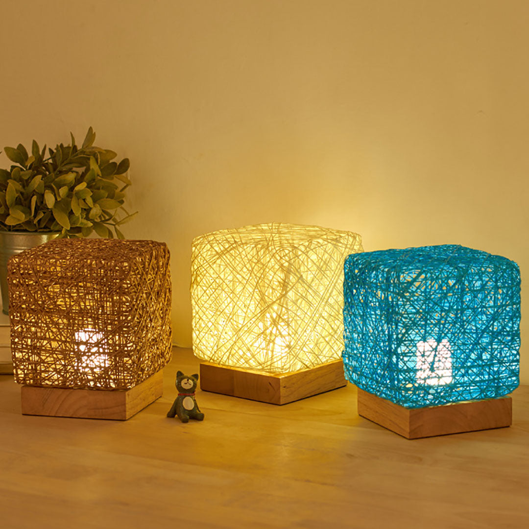 Twine Braided Square Lamp