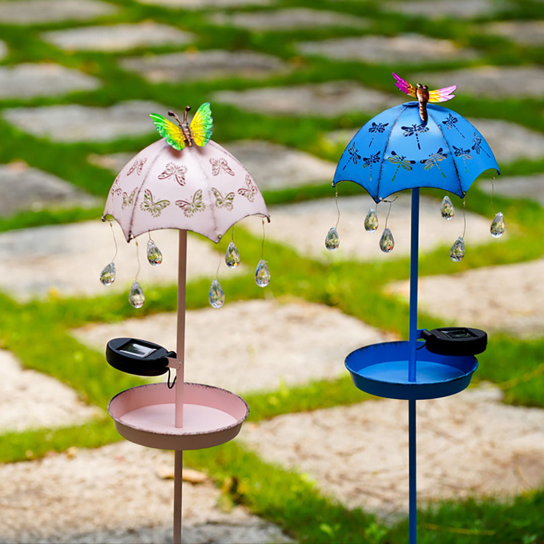 Umbrella Solar Light with Bird Feeder