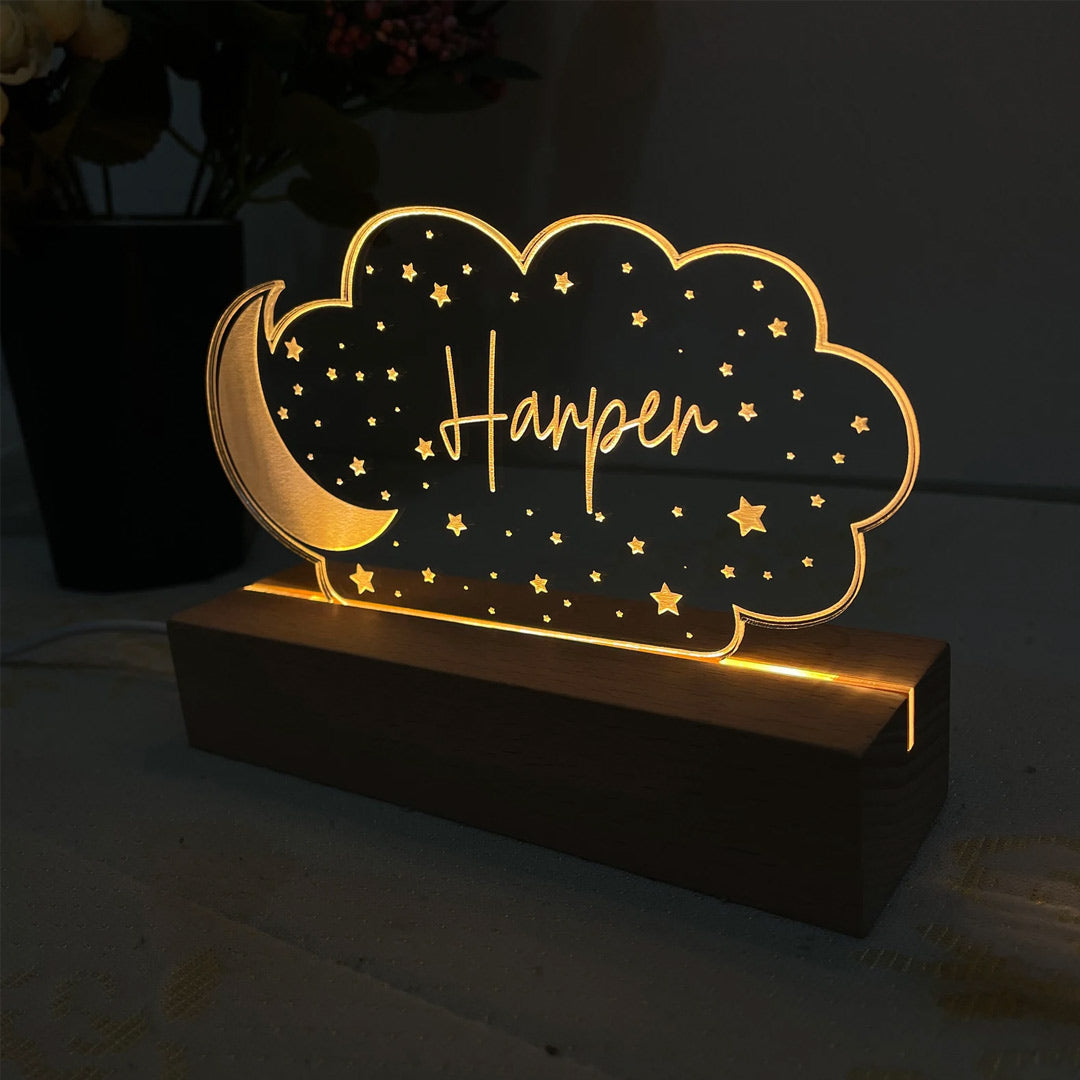 Custom Night Light Moon Star