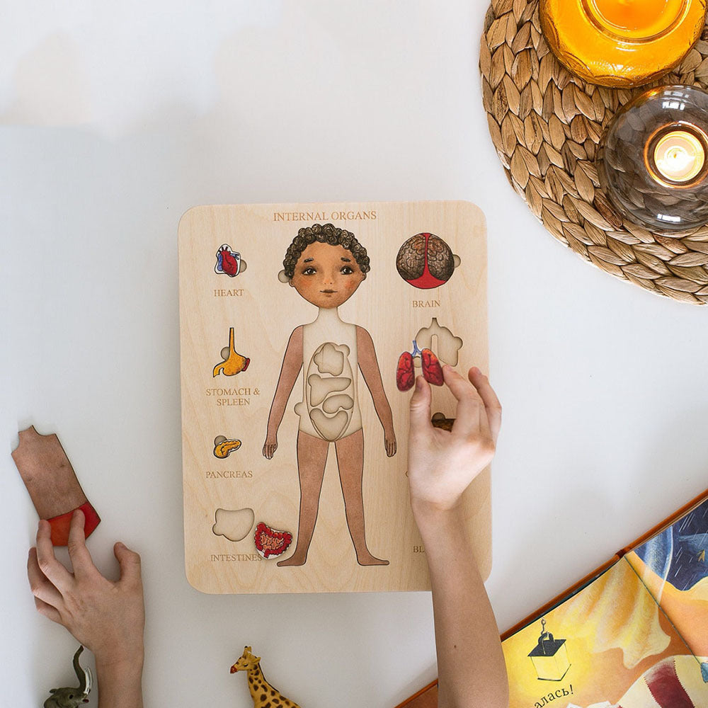 Rompecabezas de madera del cuerpo humano
