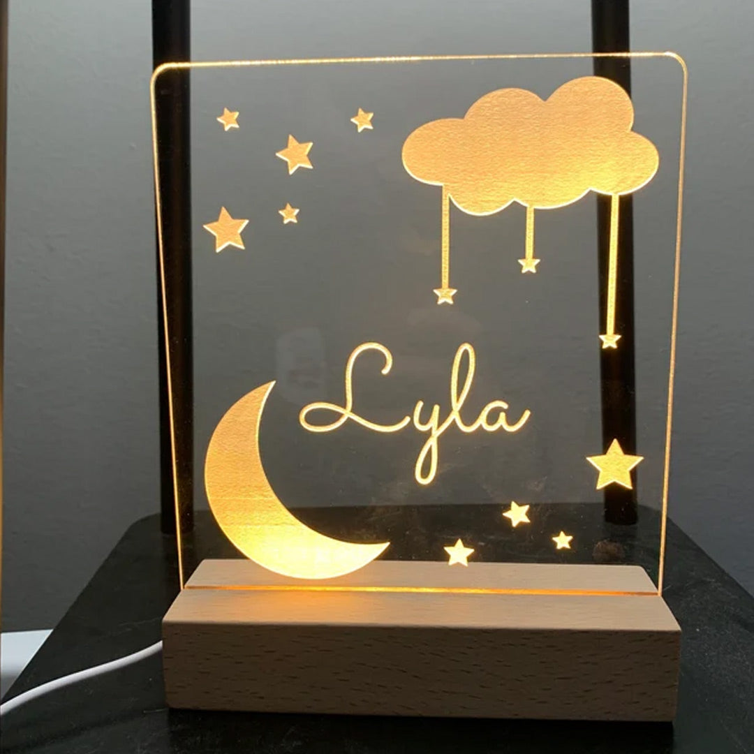 Customized Wood Base Night Light