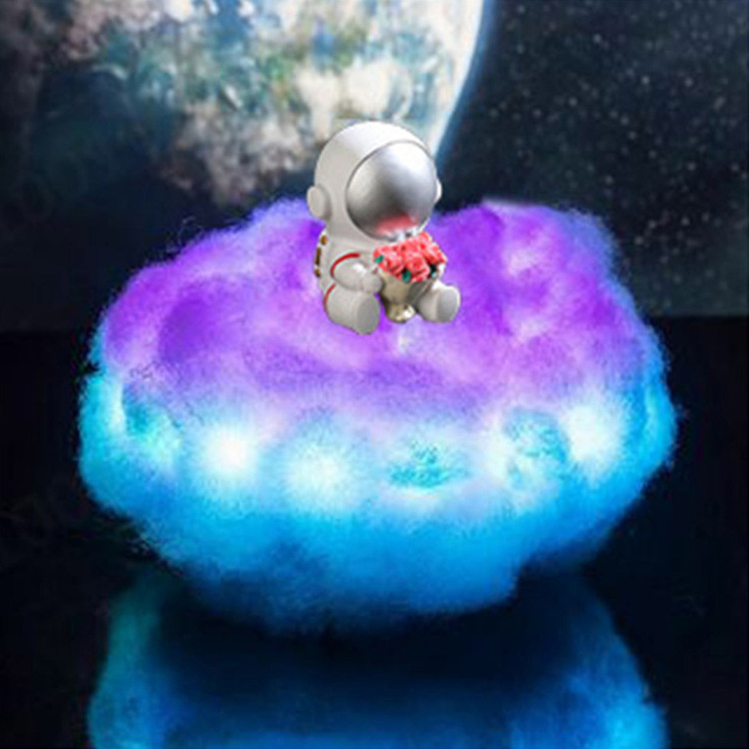 Lámpara de astronauta de nube colorida
