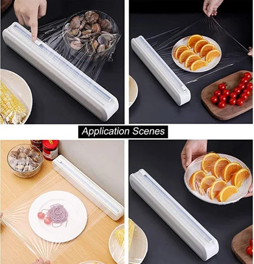 Plastic Wrap Dispenser With Cutter