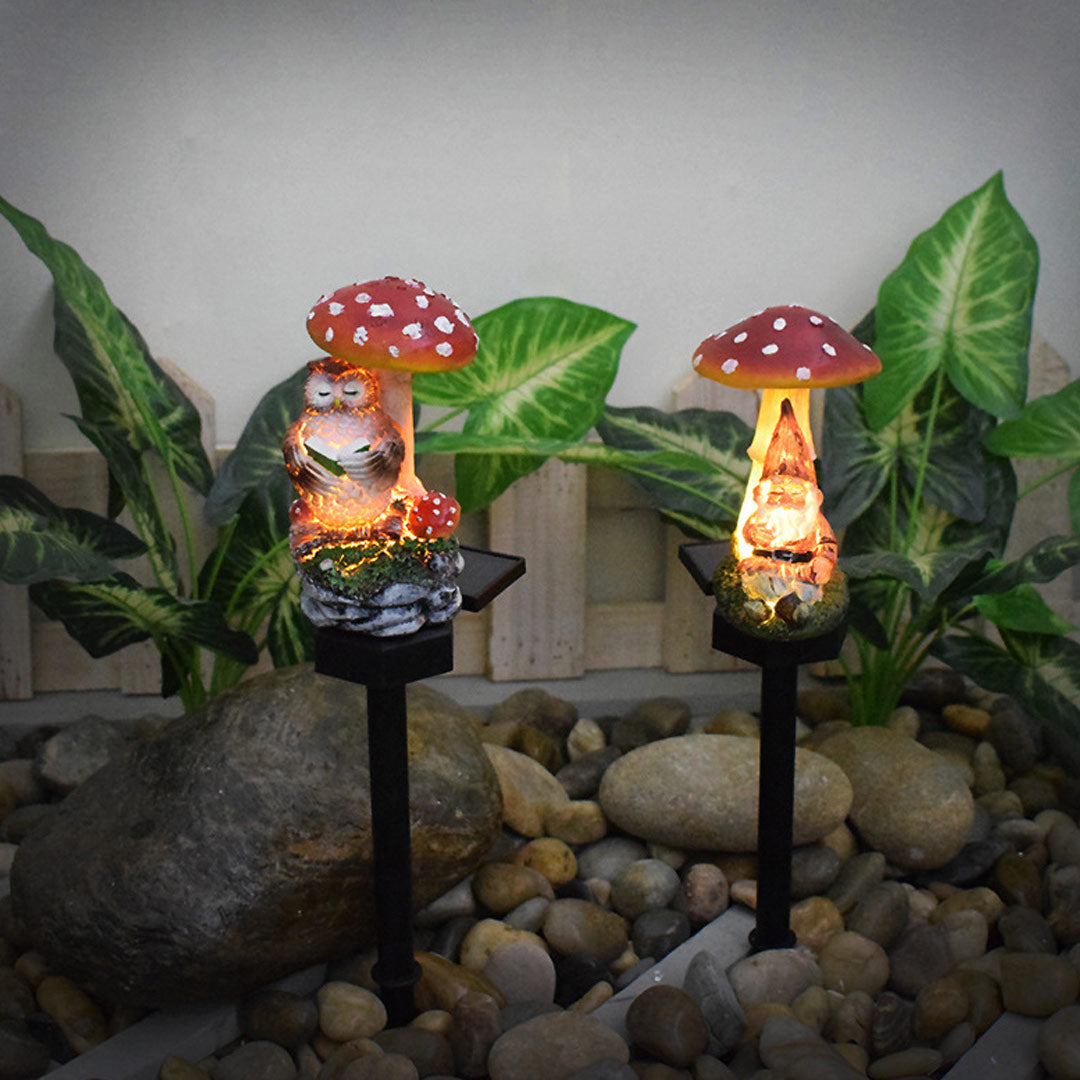 Solar Light Gnome Owl Garden Waterproof Landscape Light