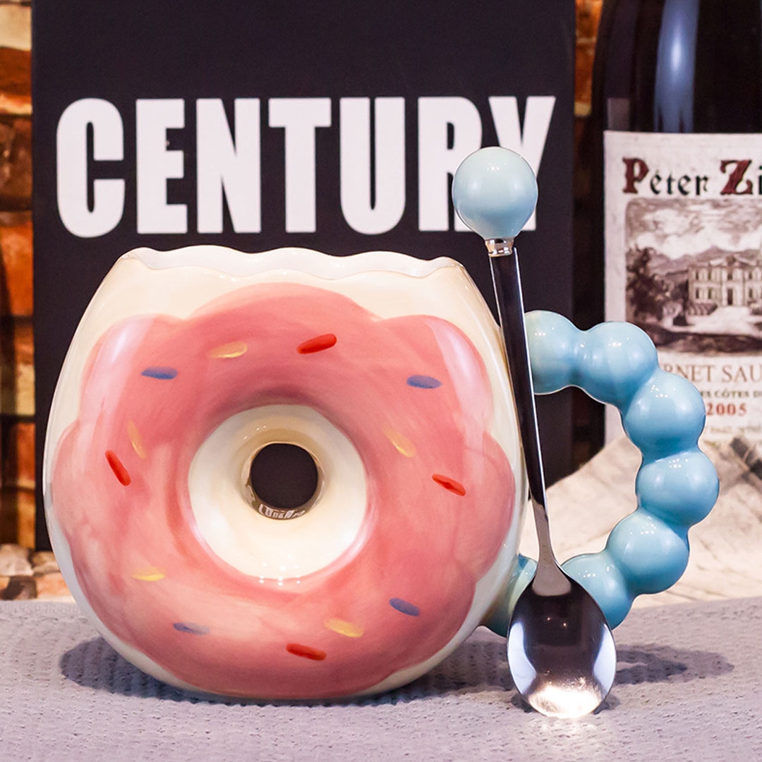 Taza de cerámica de rosquilla