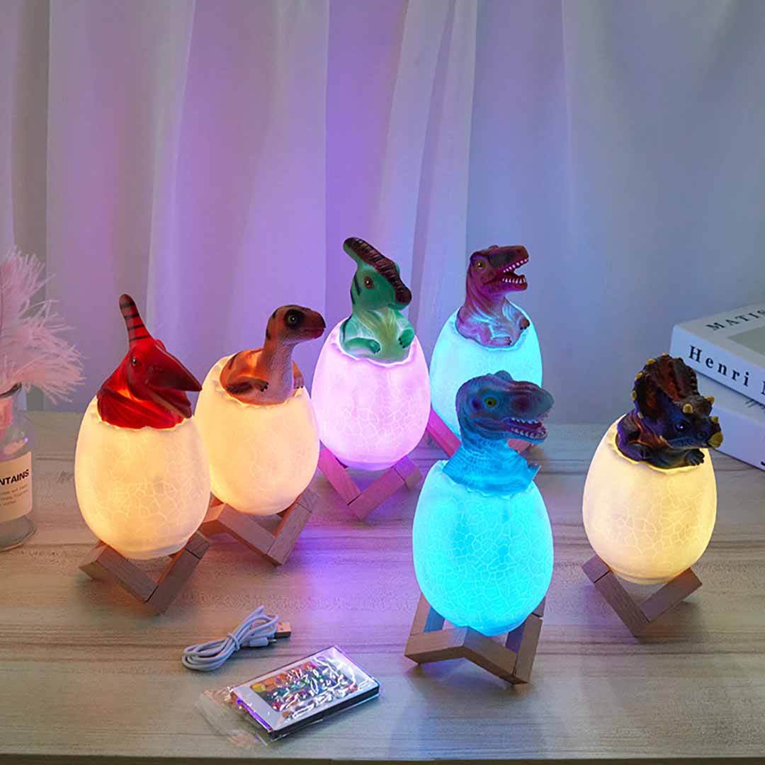 3D Dinosaur Egg Night Light