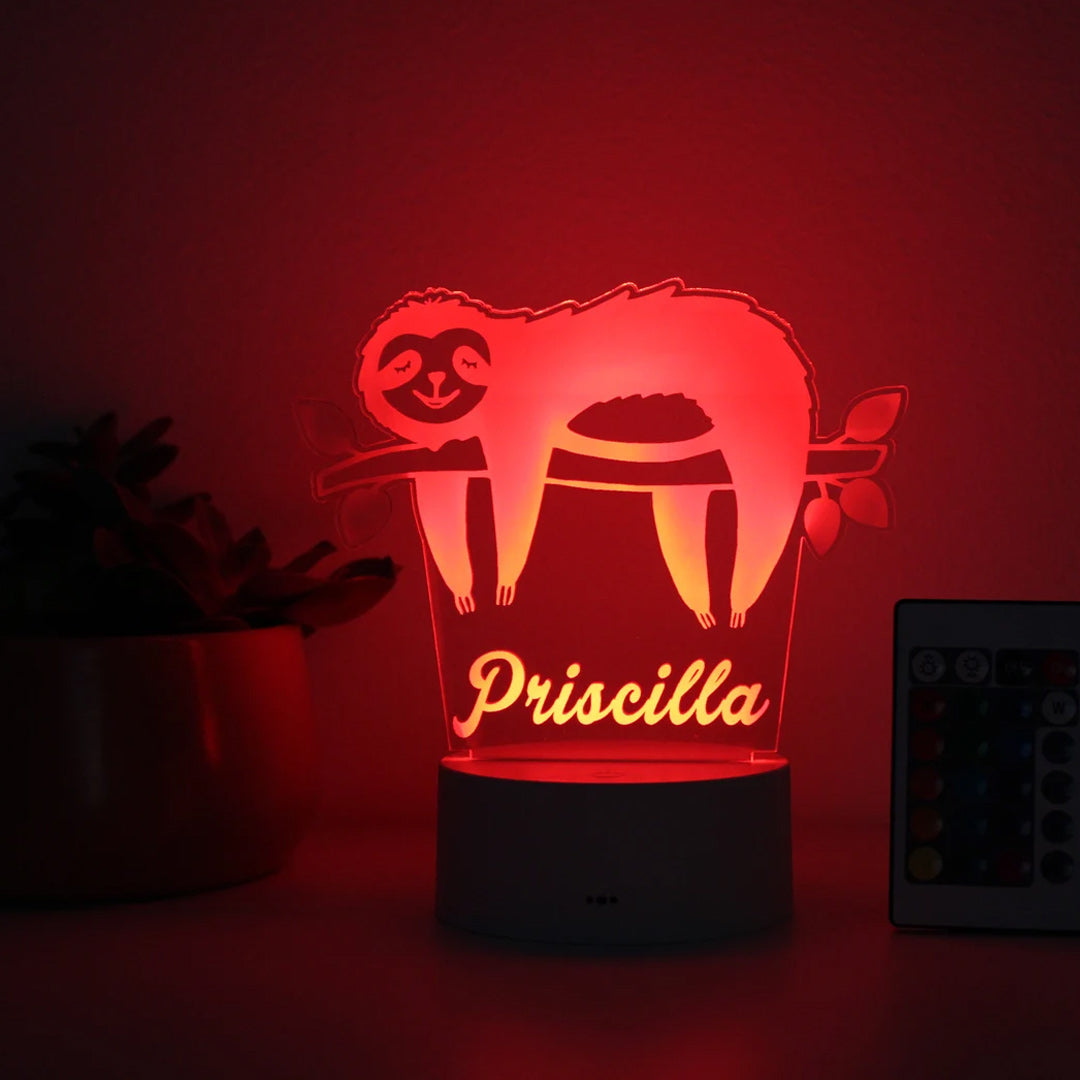 Luz de noche personalizada perezoso
