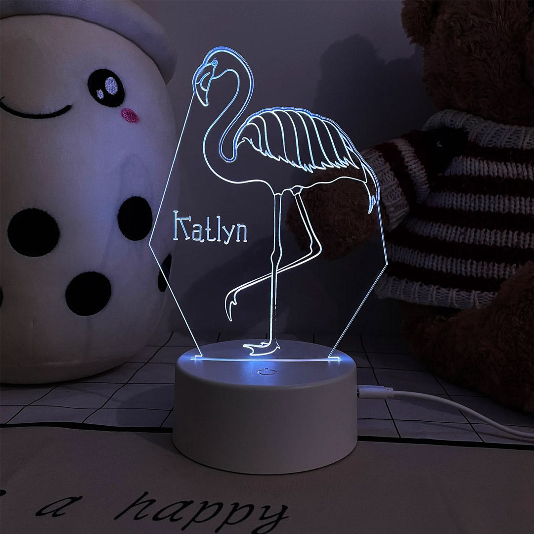 Personalised Flamingo Night Light