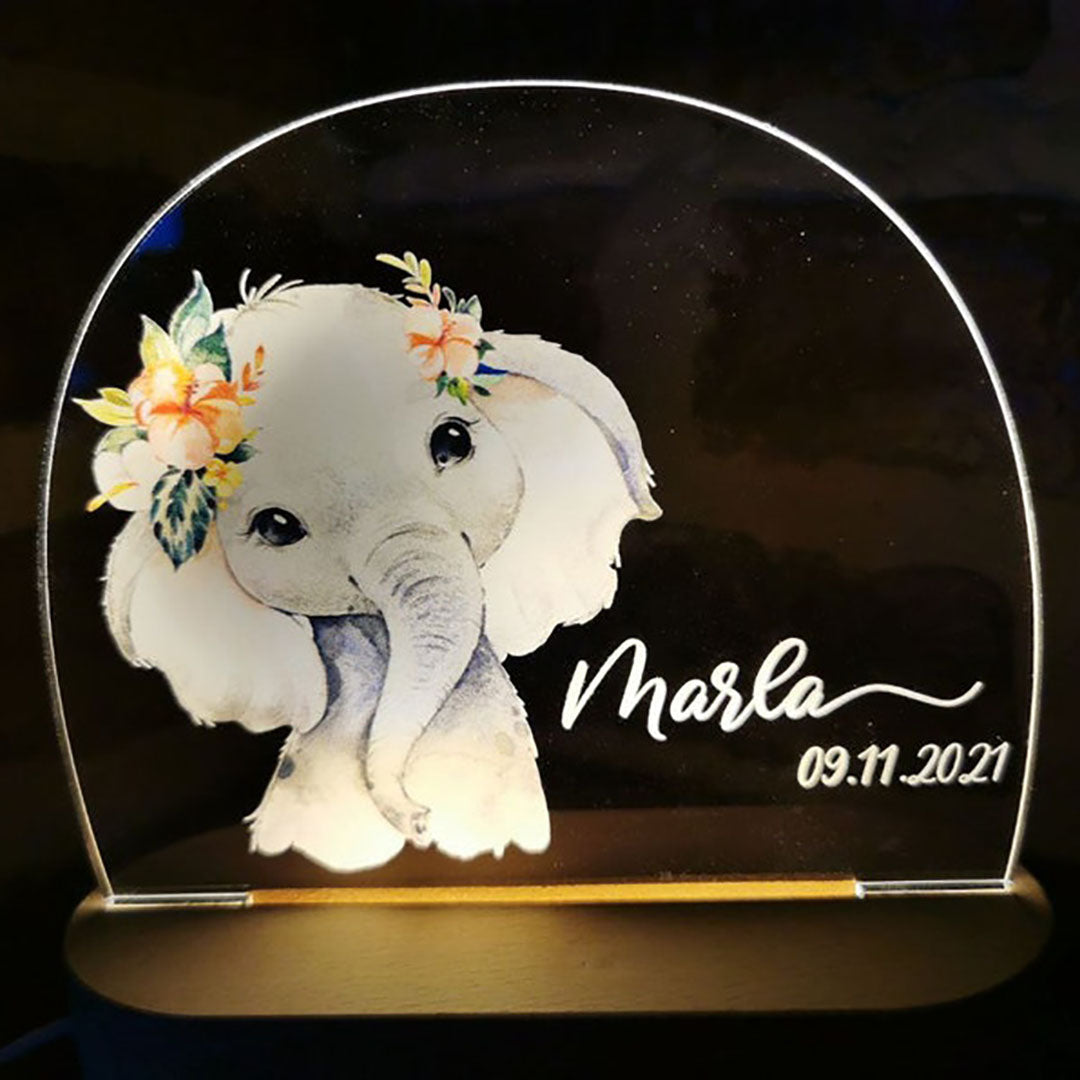 Lámpara de noche de bebé personalizada