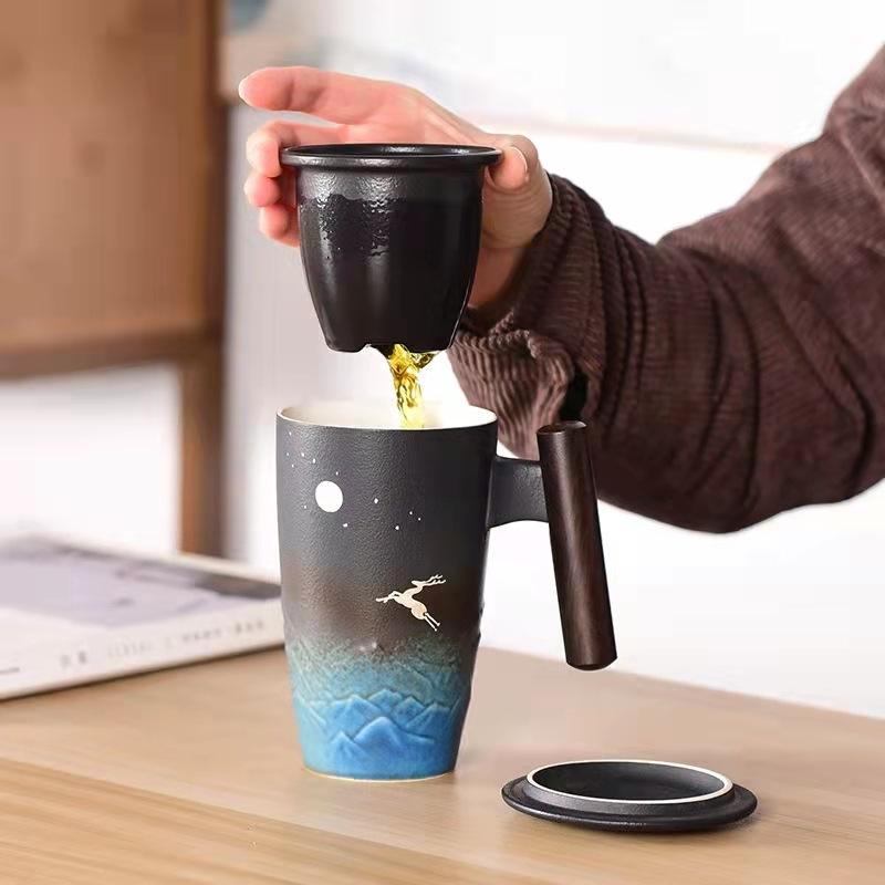 Elk and Moon Coffee & Tea Tall Mug