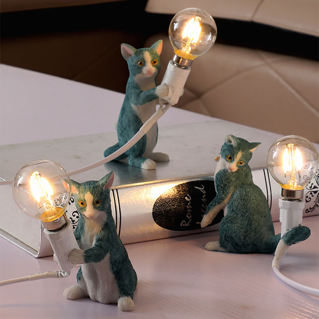 Lampada da tavolo a LED con gatto carino