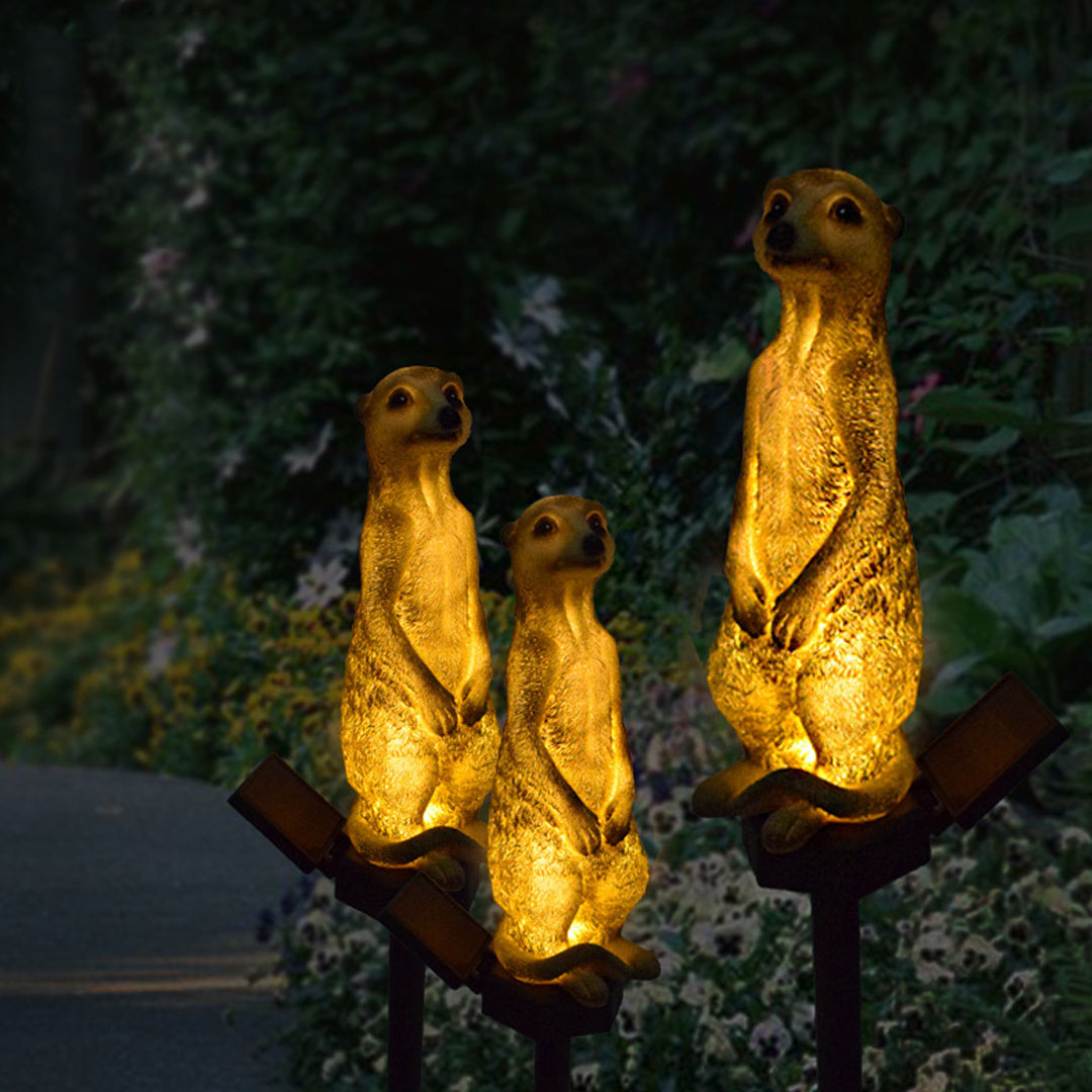 Meerkat Garden Ornament Solar Powered Waterproof Landscape Light