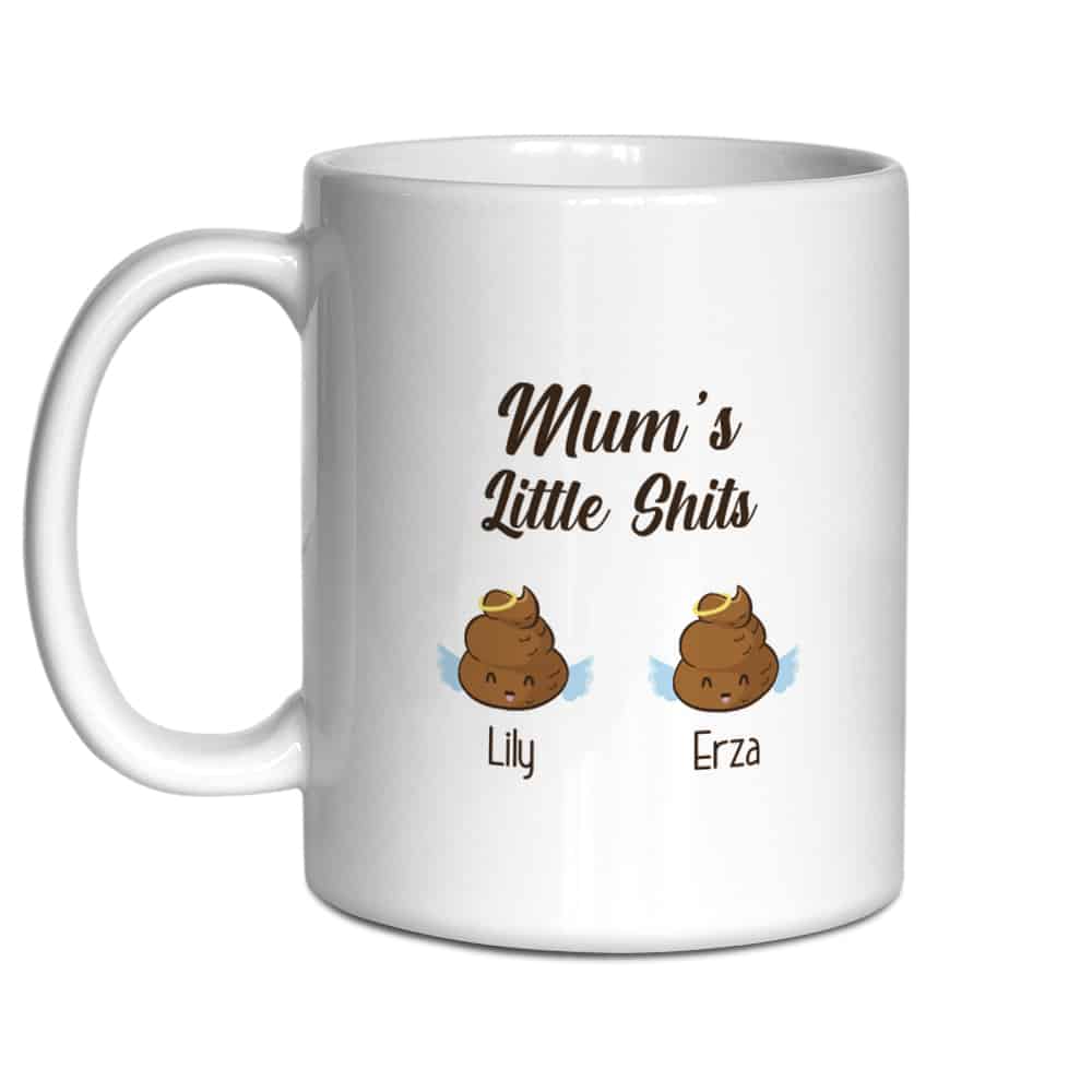 Mum’s Little Shits Custom Name Mug