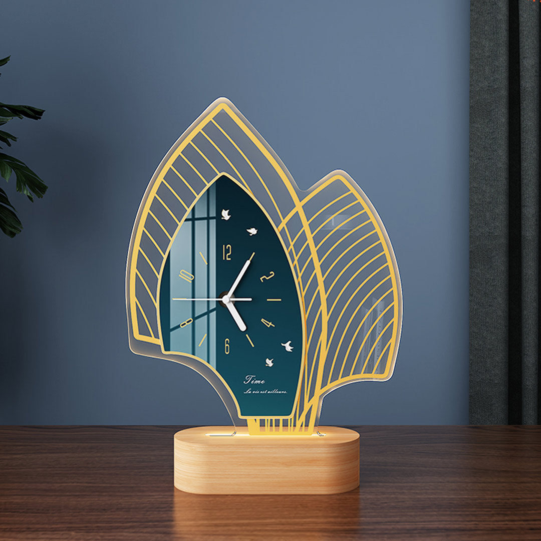 Lampada da scrivania creativa con orologio