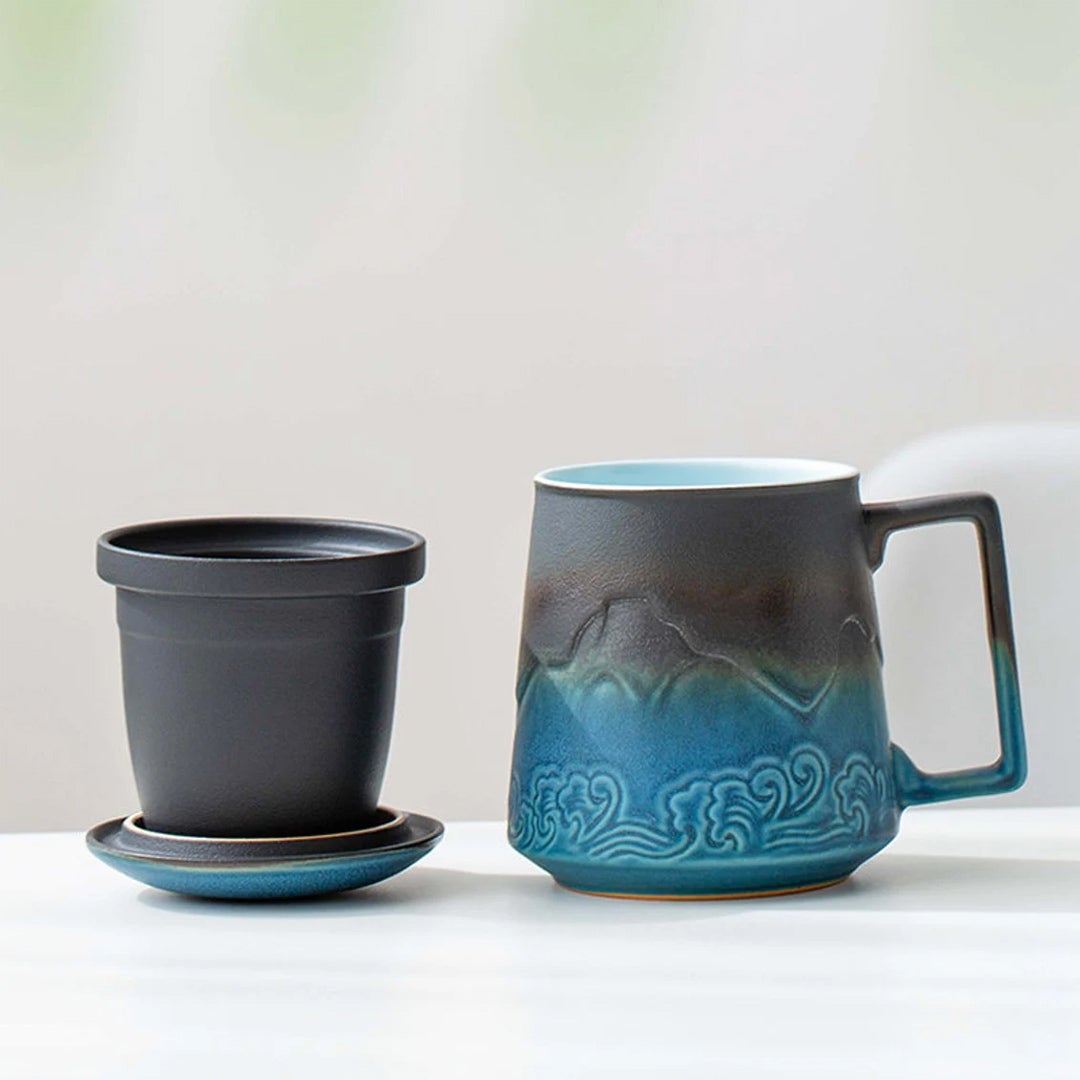 Tazza da tè in ceramica con infusore