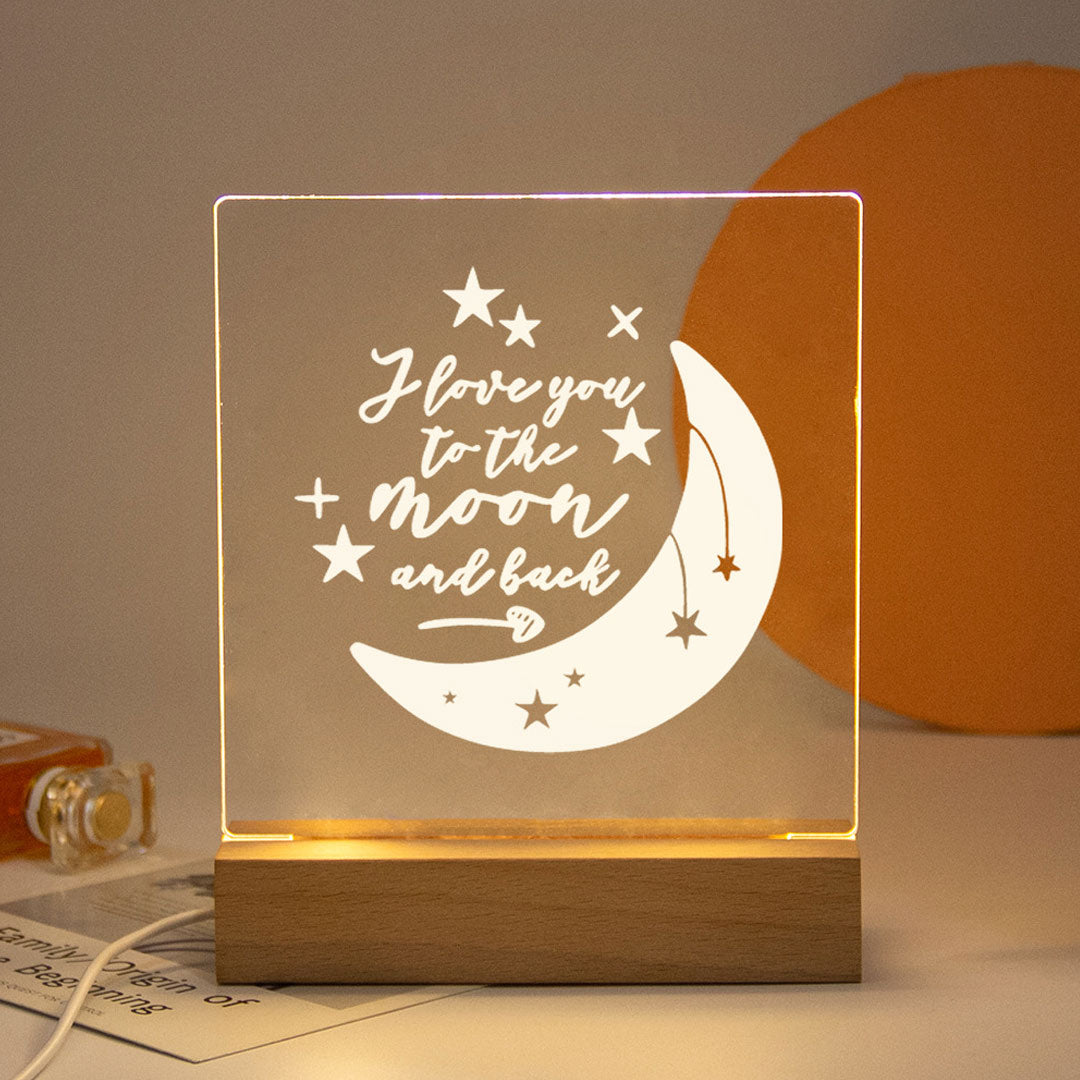 Customized Wood Base Night Light