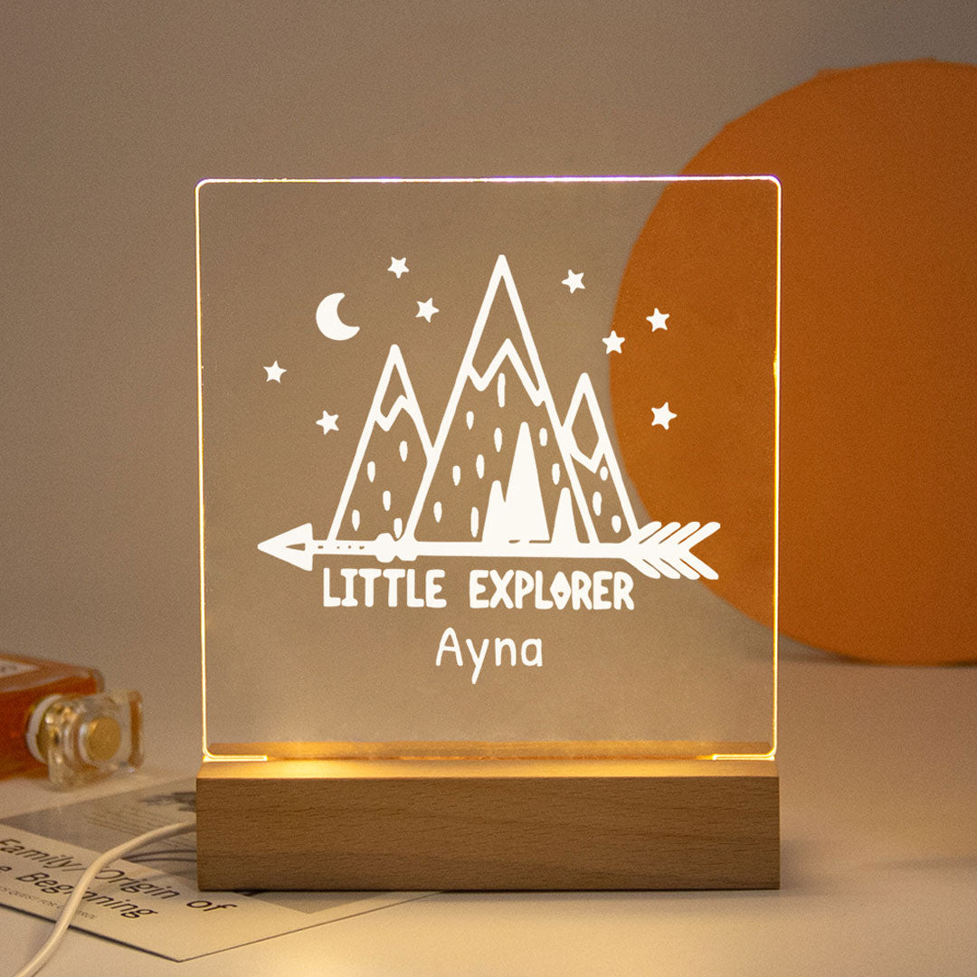 Customized Wood Base Night Light