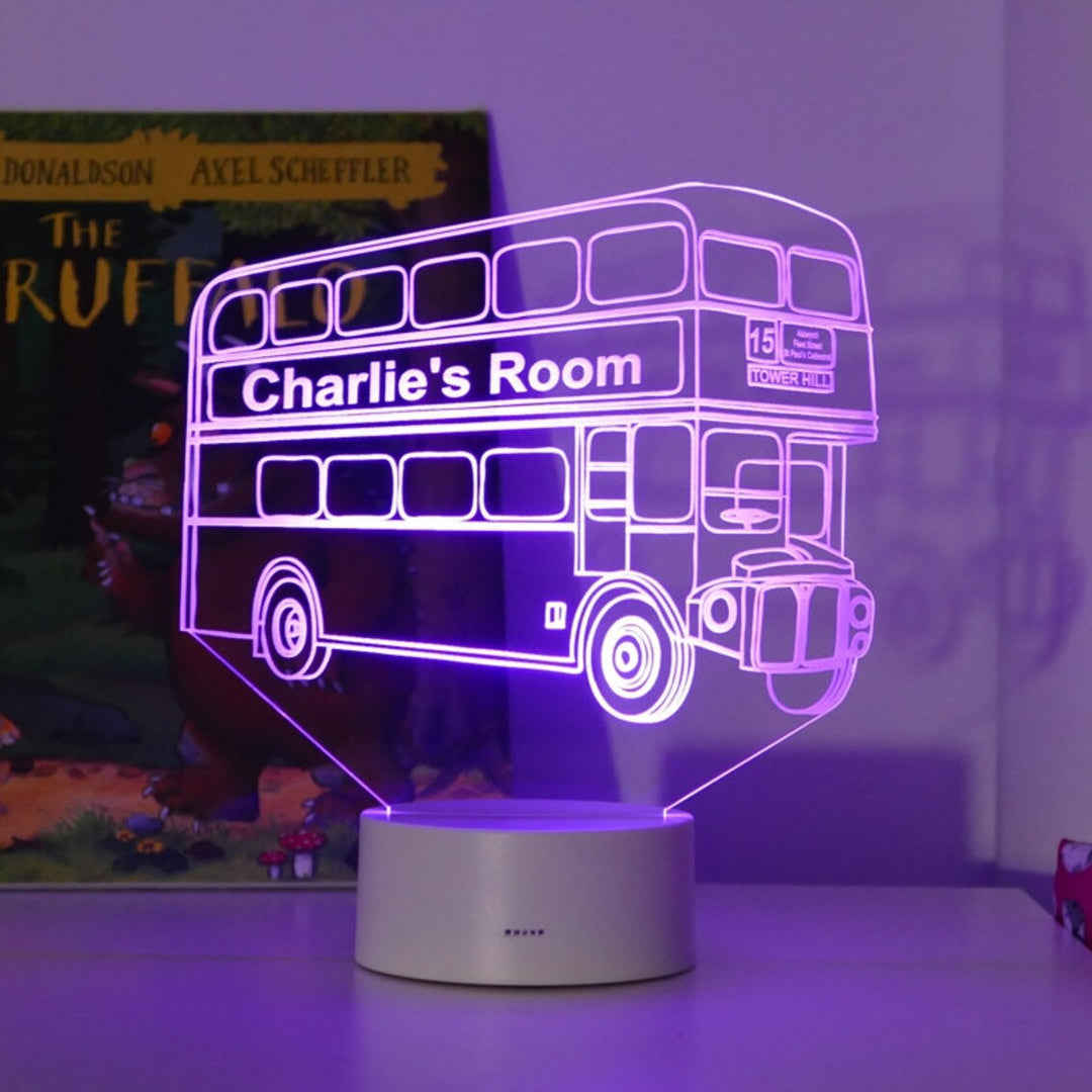 Personalized London Bus Night Light
