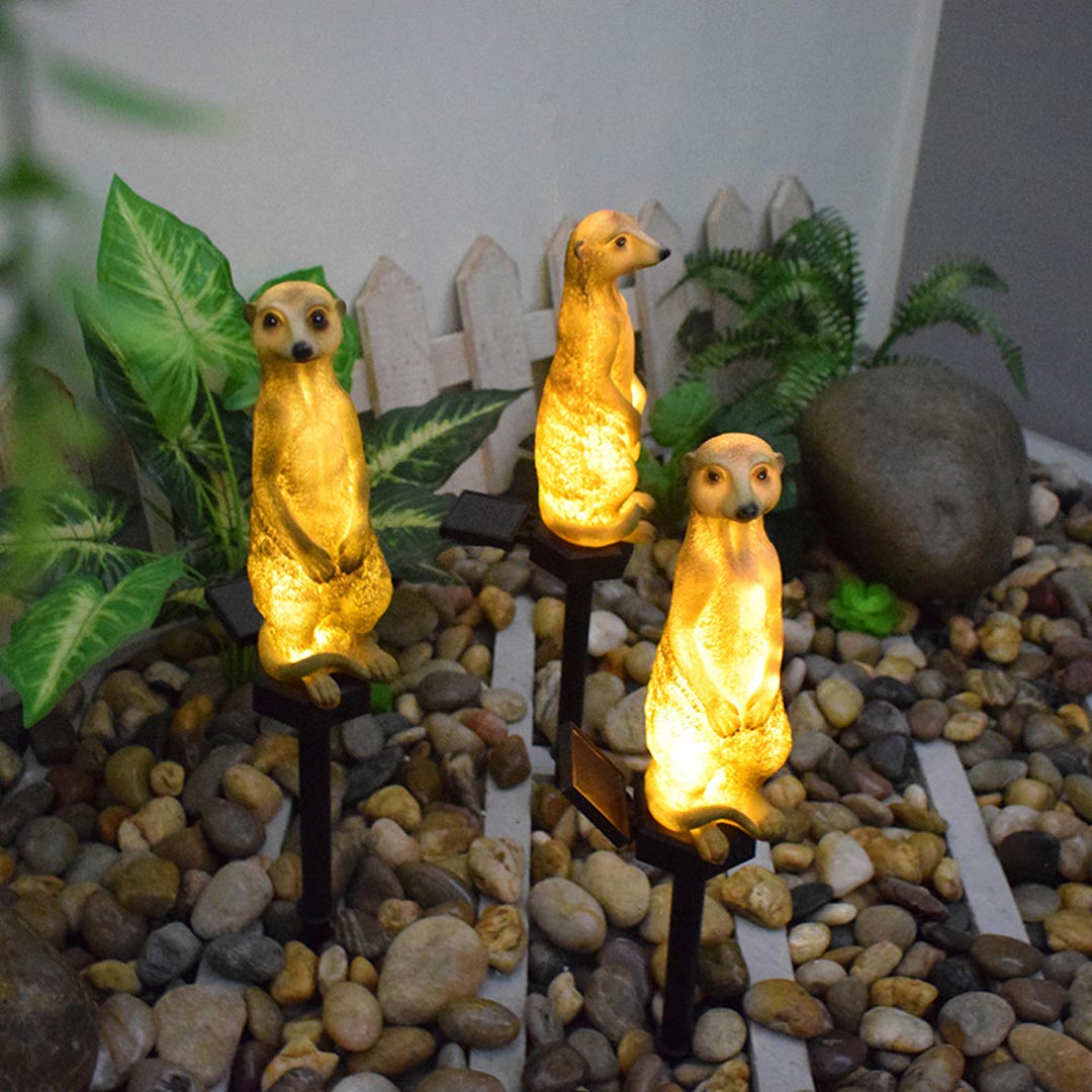 Meerkat Garden Ornament Solar Powered Waterproof Landscape Light