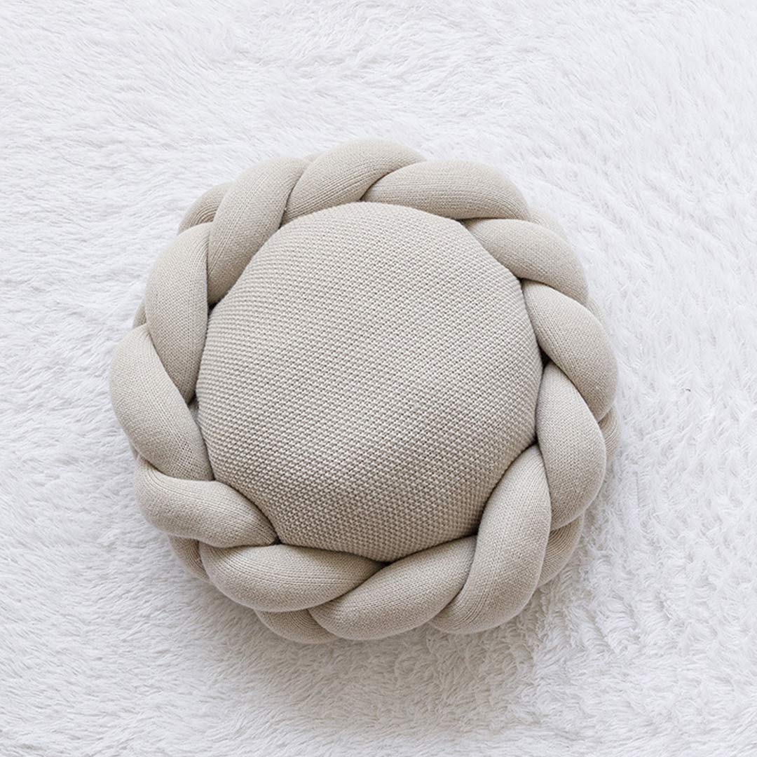 Coussins tricotés à la main en forme de fleur
