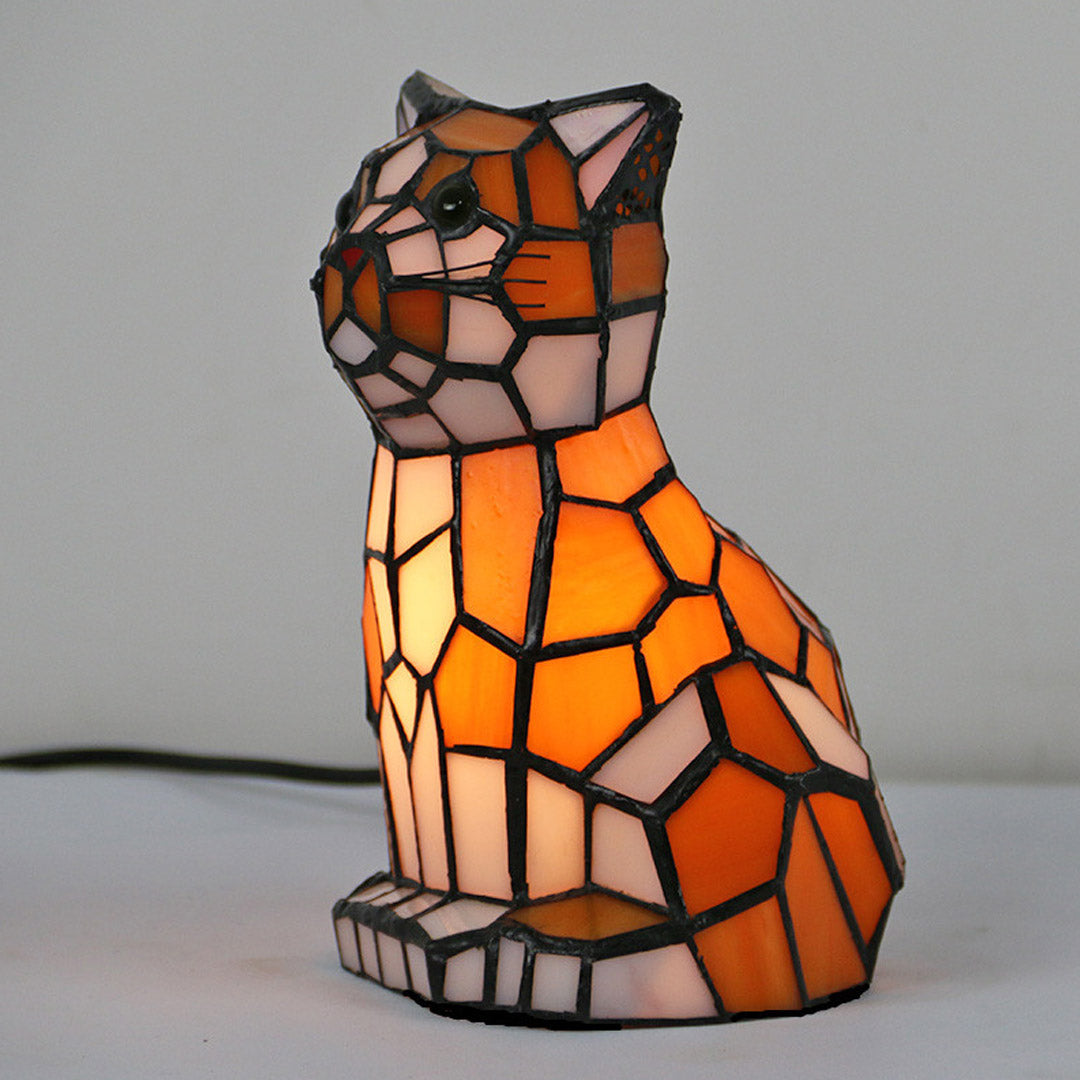 Katze Tiffany Glasakzentlampe