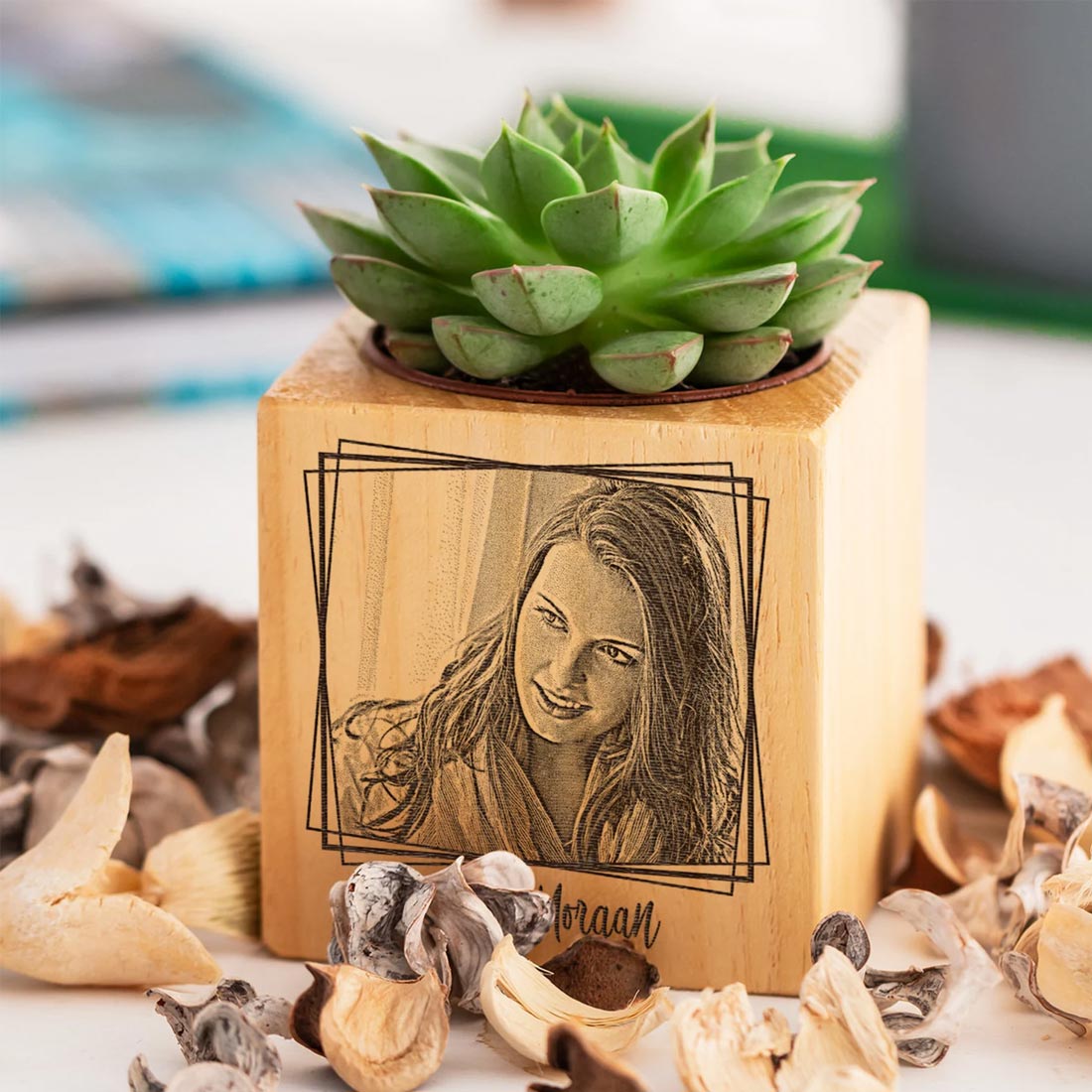 Personalized Pots with Engraved Photo