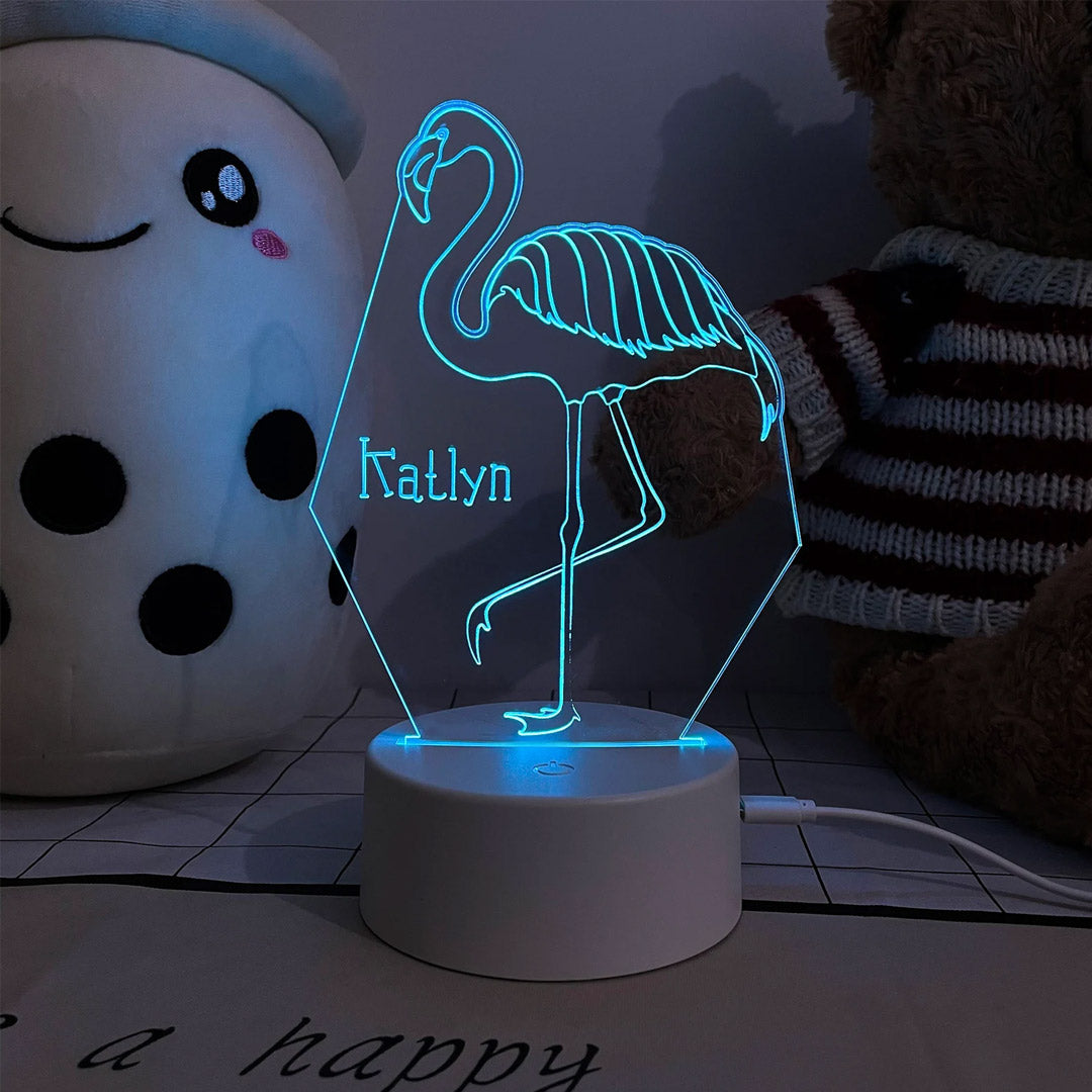 Personalised Flamingo Night Light