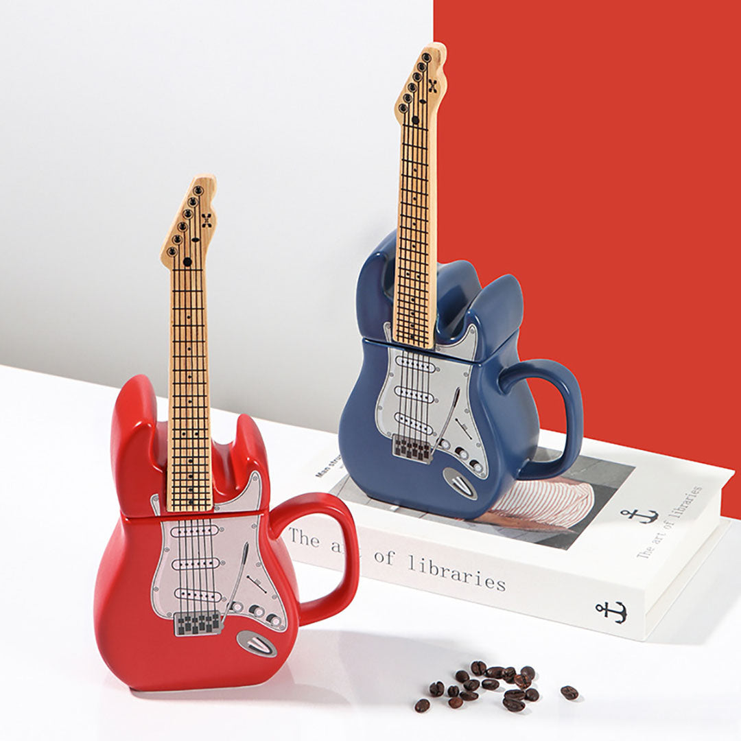 Taza de café creativa de guitarra 3D