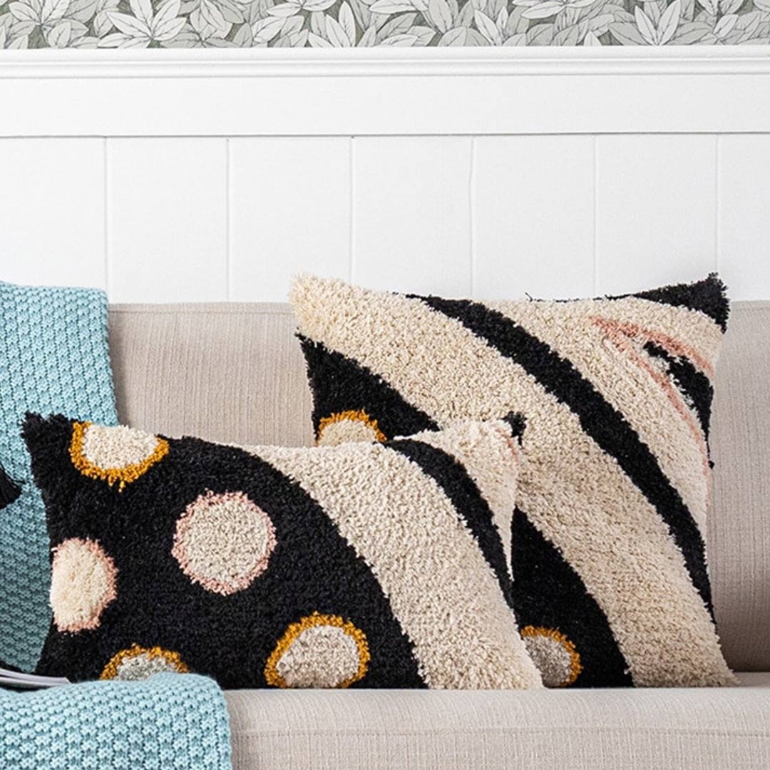 Housses de coussin de broderie tuftée Boho