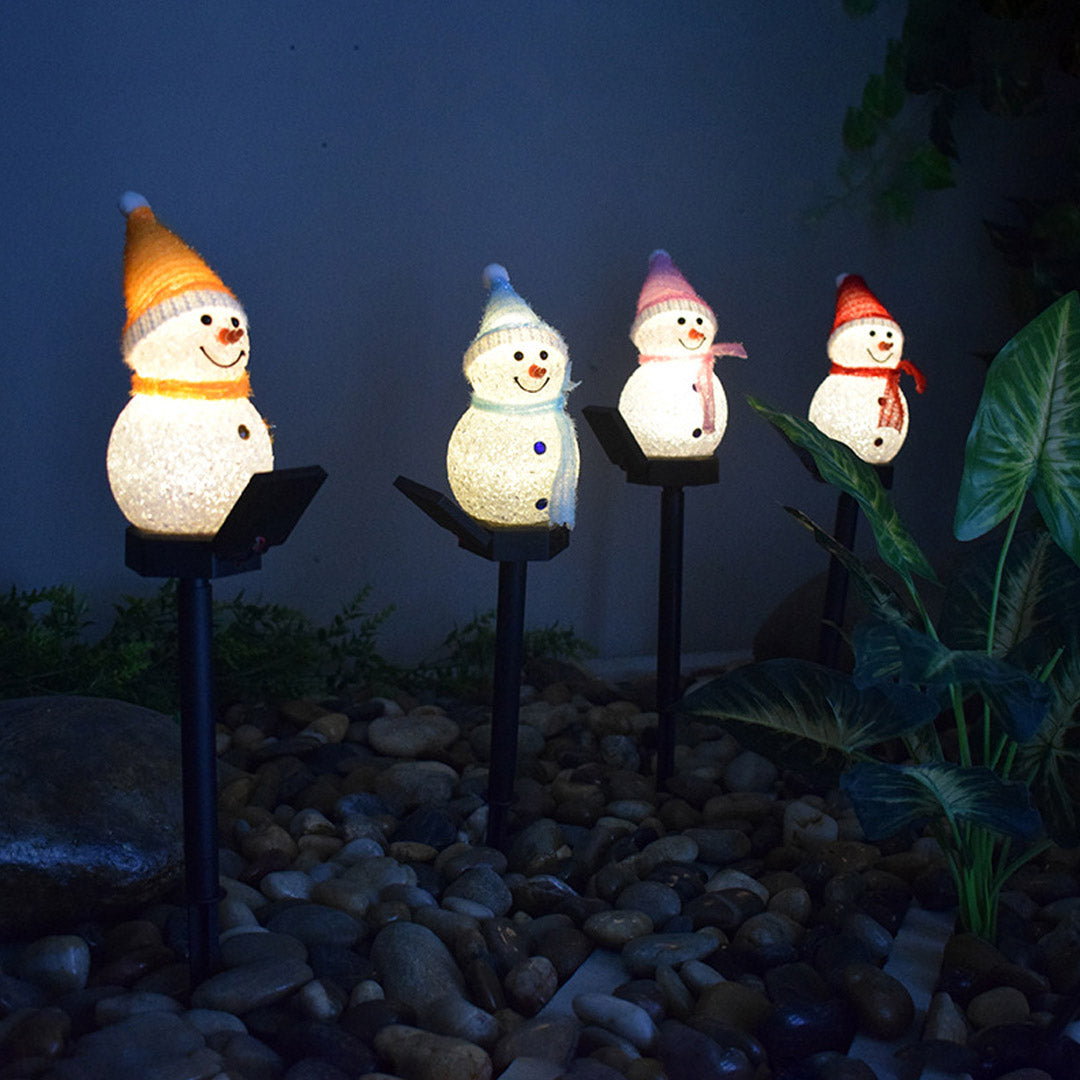 Snowman Solar Lights Garden Decor