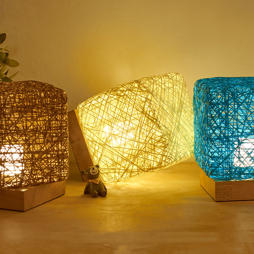Twine Braided Square Lamp