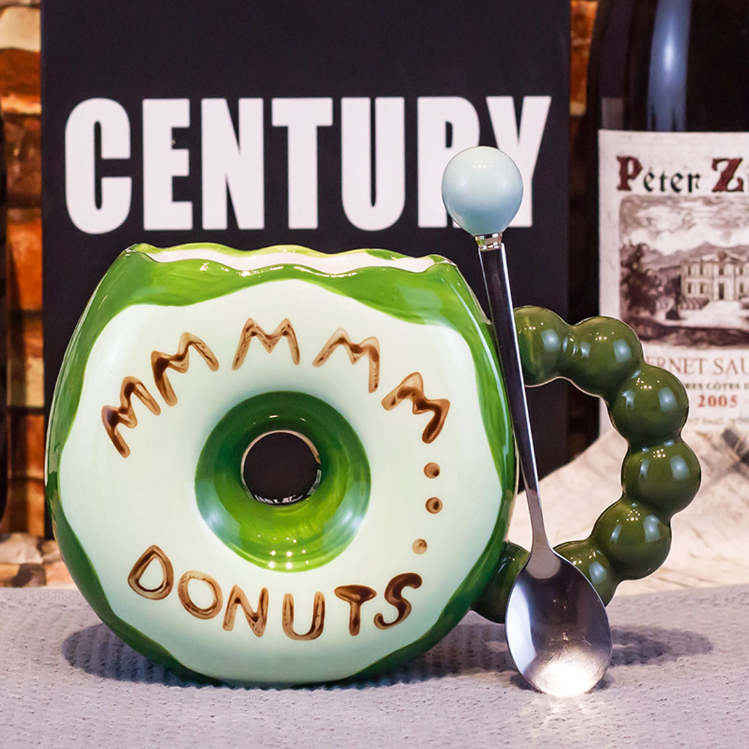 Taza de cerámica de rosquilla